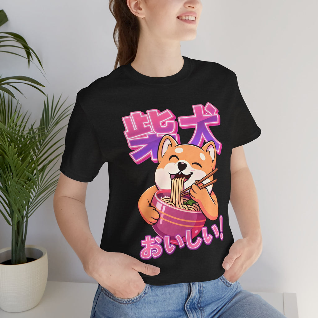 Shiba Inu Ramen Tee — おいしい! Cute Japanese Dog Noodle T-Shirt