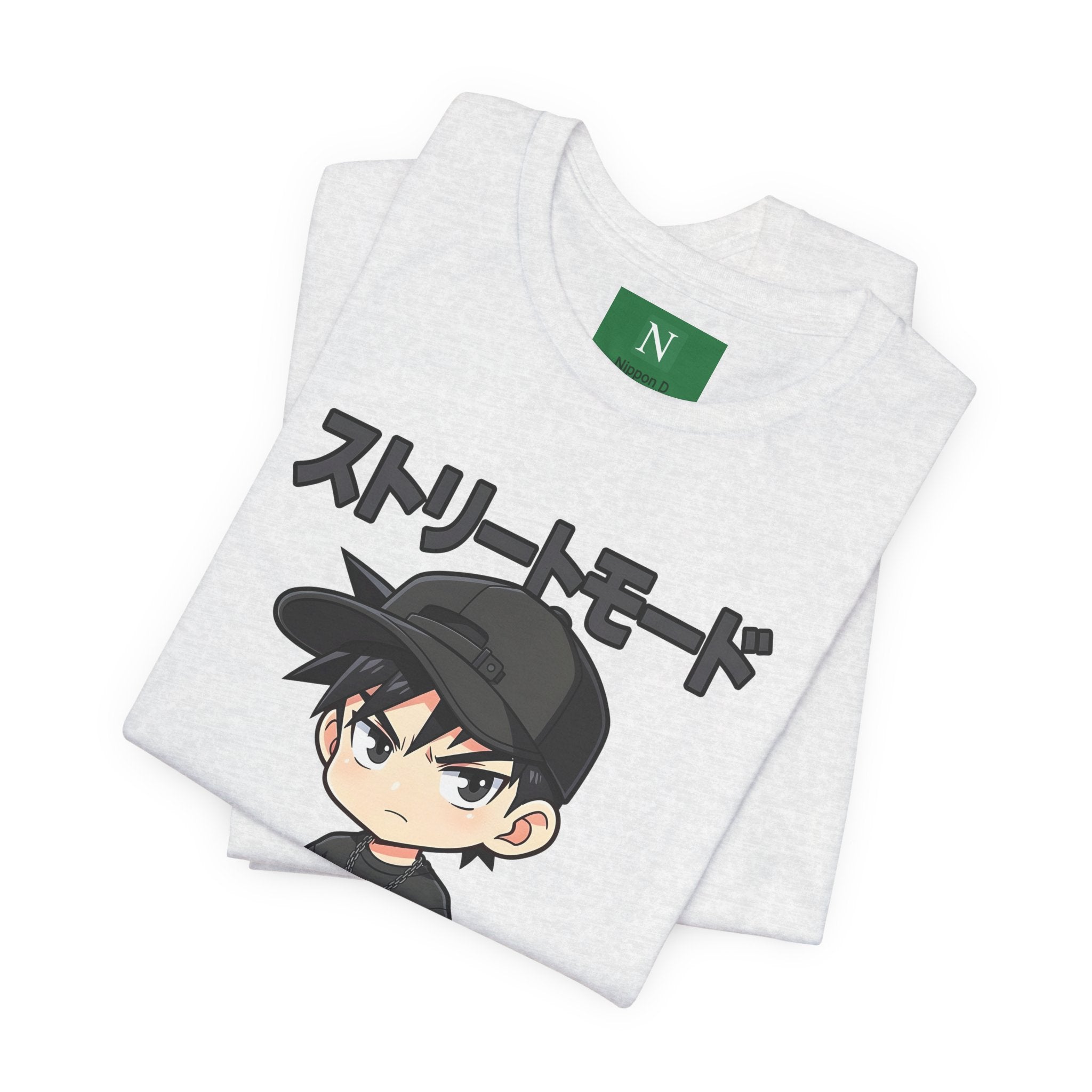Street Mode Anime Boy T-Shirt — Japanese Text Graphic Tee