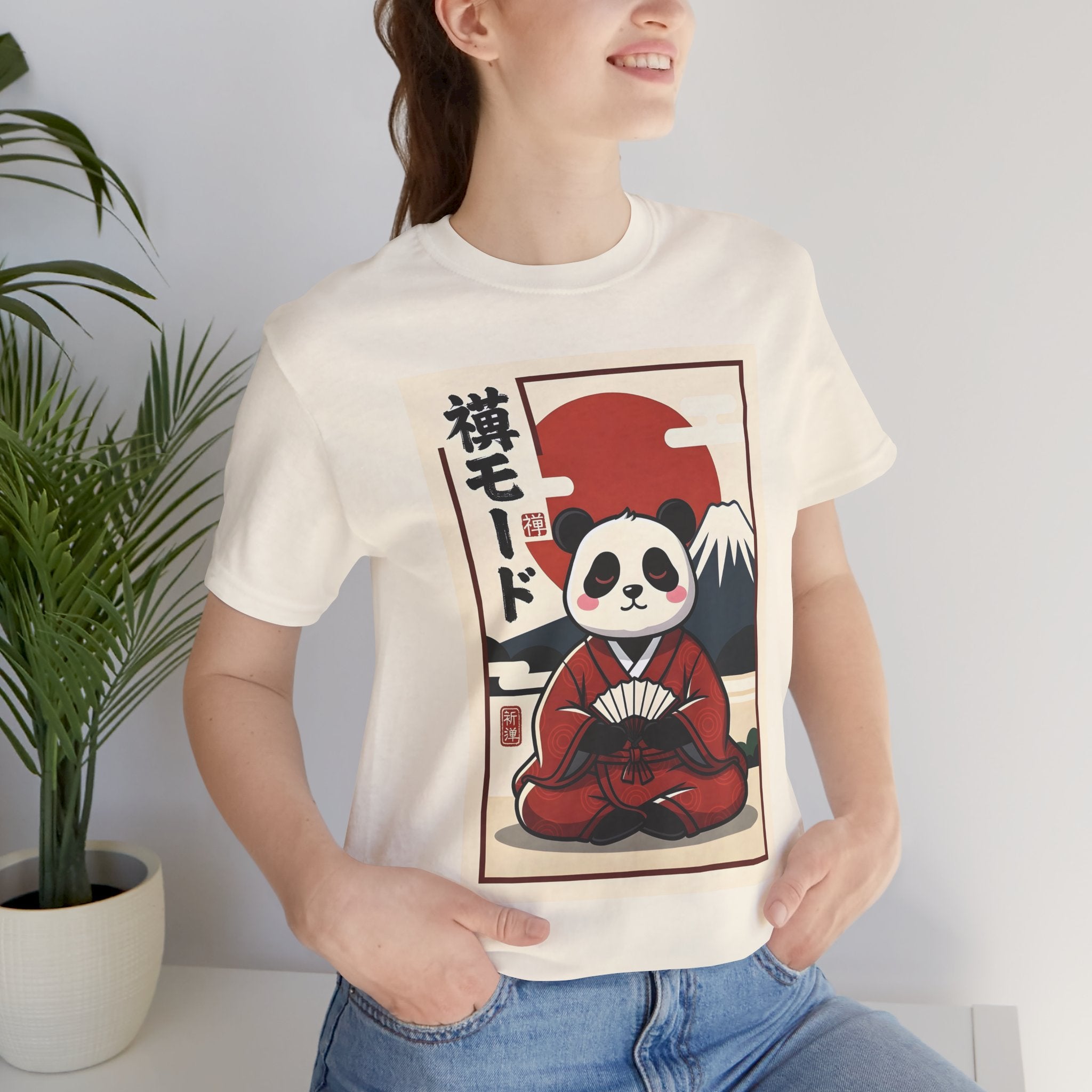 Panda Samurai Tee — Cute Japanese Ukiyo-e Style Graphic T-Shirt