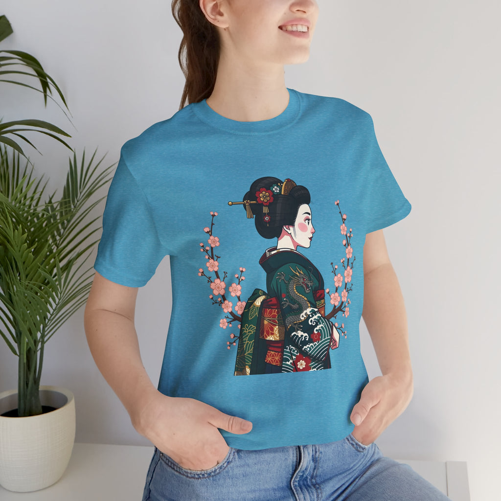 Geisha Blossom T‑Shirt — Vintage Japanese Art Tee