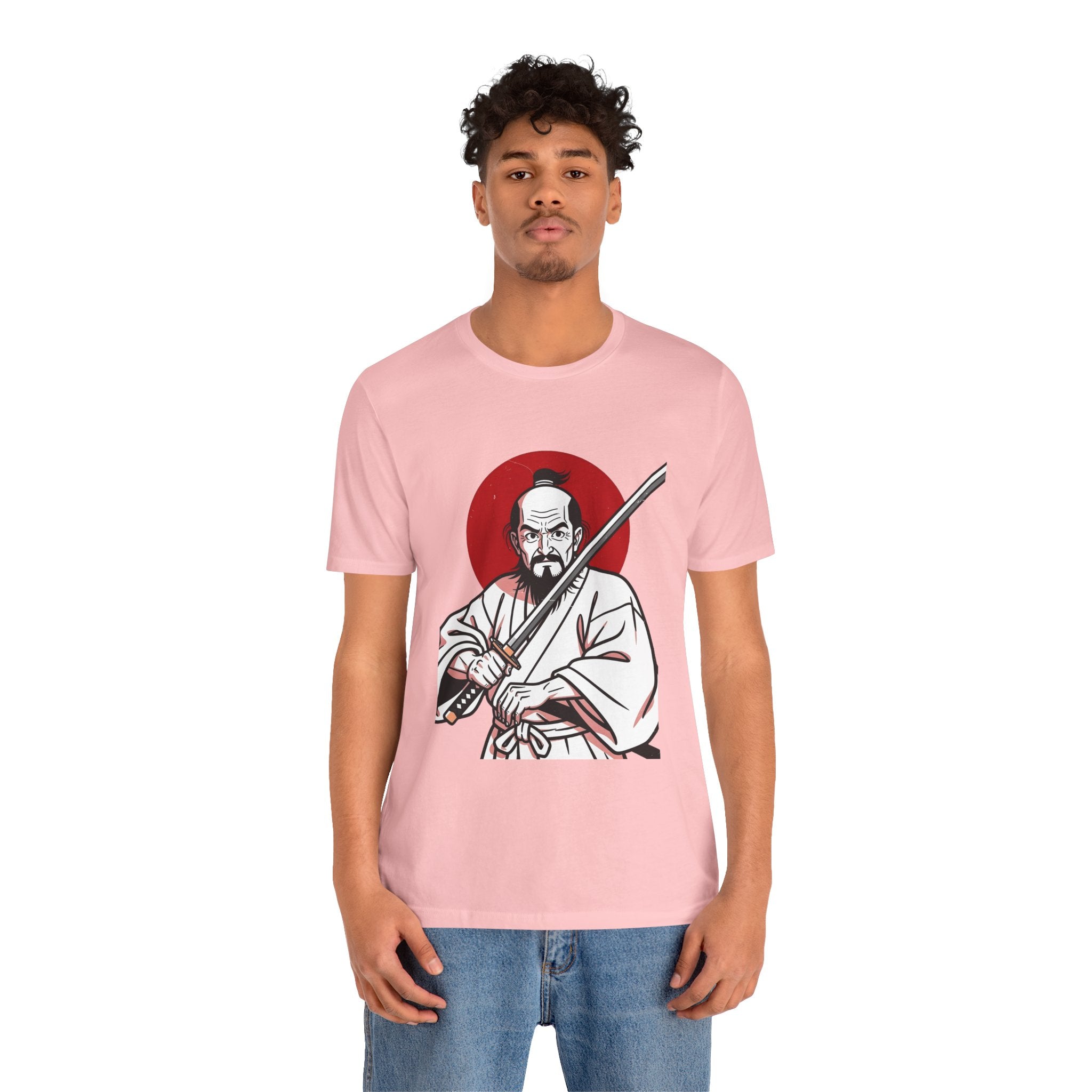 Samurai Warrior T-Shirt – Vintage Katana Illustration with Red Rising Sun