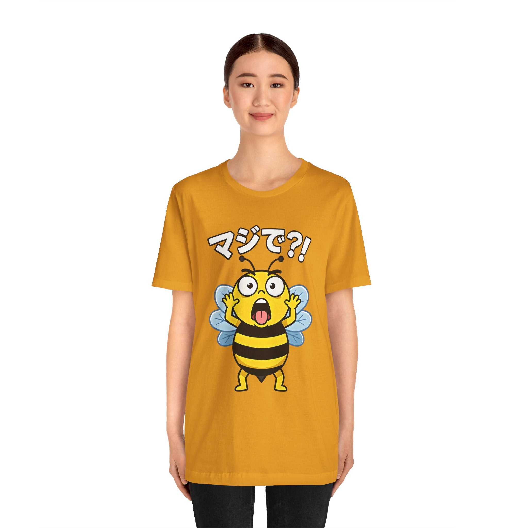 Surprised Bee Tee – マジで?! Cute Japanese Cartoon Graphic T-Shirt