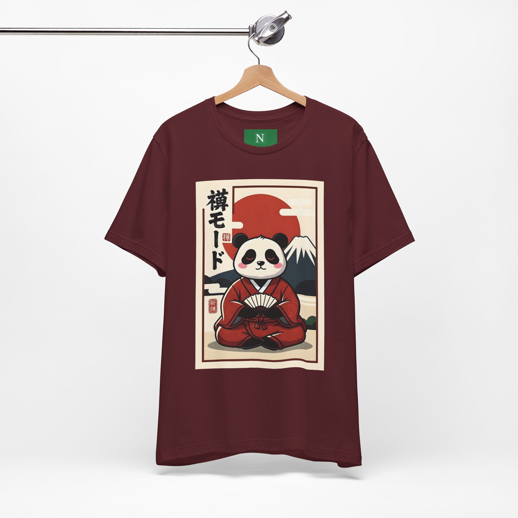 Panda Samurai Tee — Cute Japanese Ukiyo-e Style Graphic T-Shirt