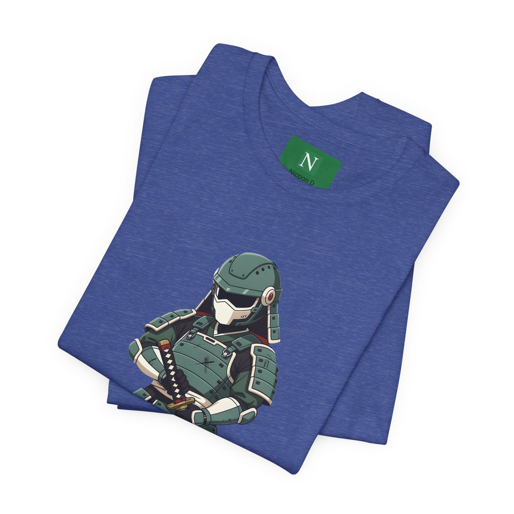 Samurai Cat T-Shirt – Cute Armored Kitty with Katana Graphic