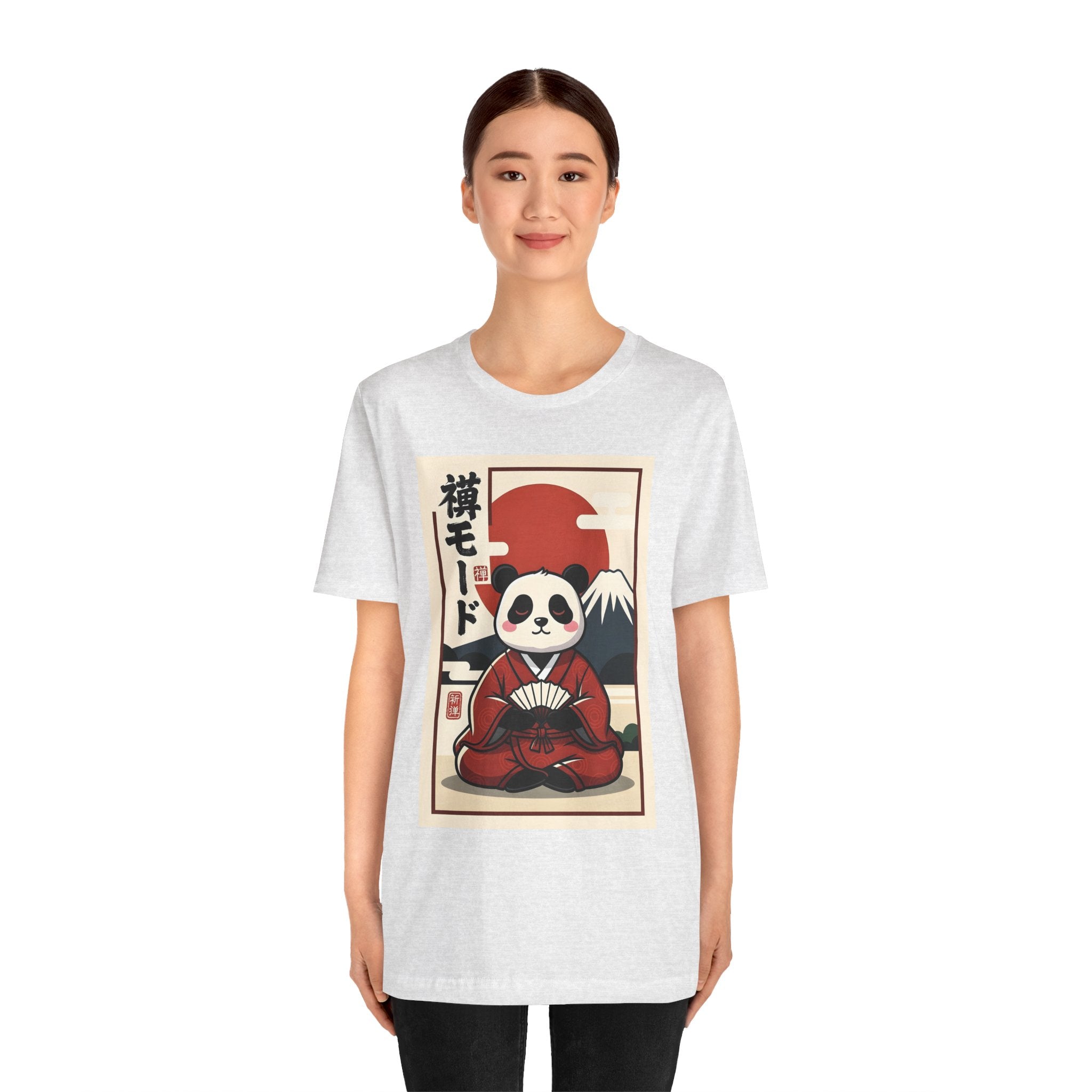 Panda Samurai Tee — Cute Japanese Ukiyo-e Style Graphic T-Shirt