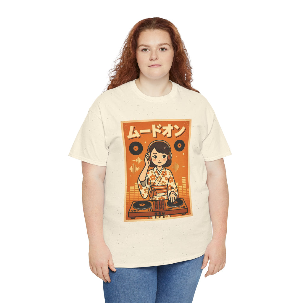 DJ Kimono T‑Shirt — Retro Japanese Anime Vinyl DJ Graphic Tee