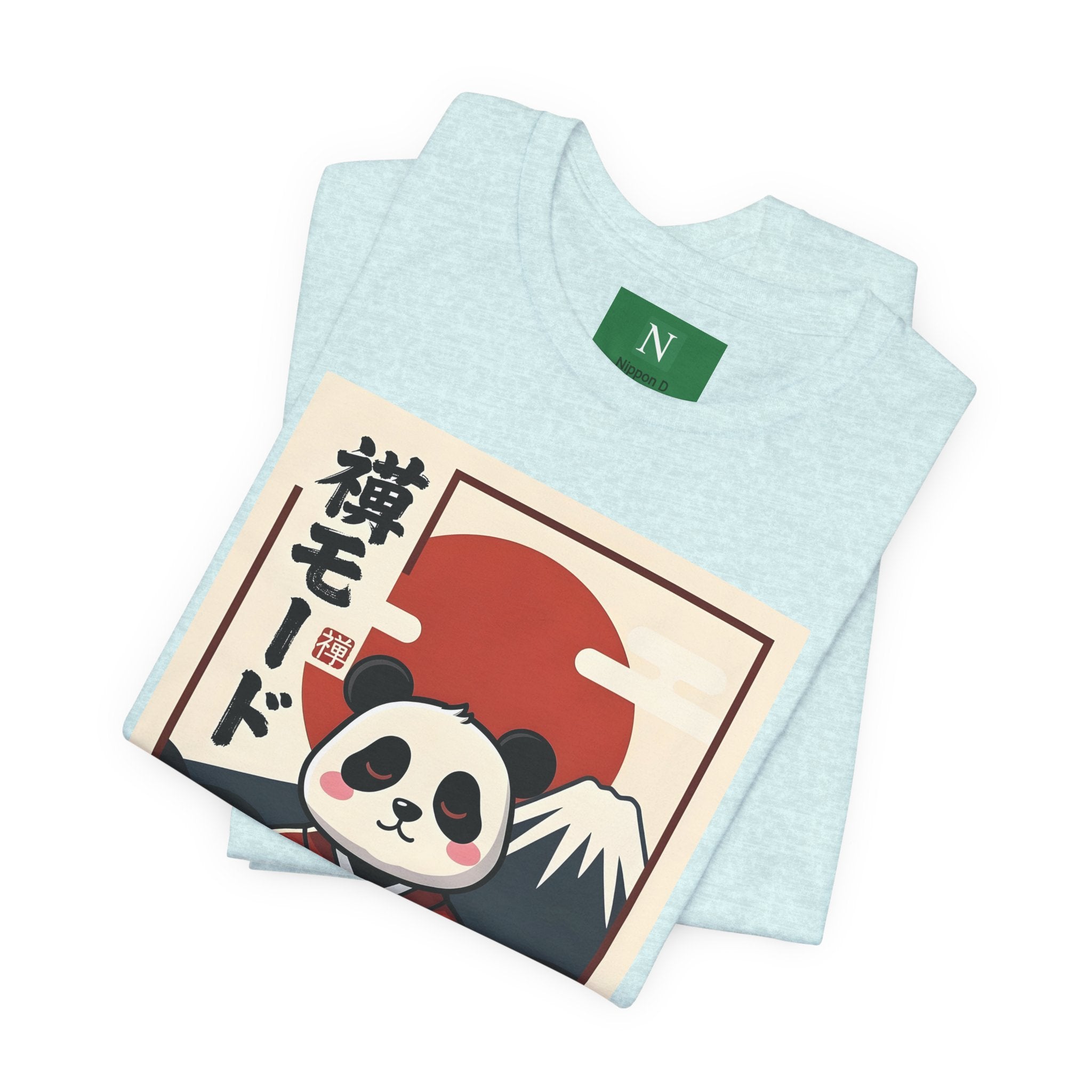 Panda Samurai Tee — Cute Japanese Ukiyo-e Style Graphic T-Shirt