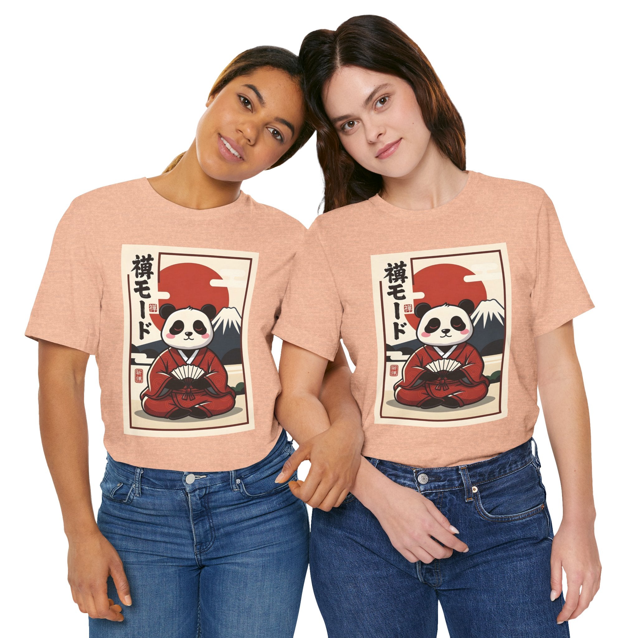 Panda Samurai Tee — Cute Japanese Ukiyo-e Style Graphic T-Shirt