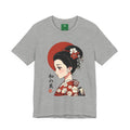 Geisha Portrait Tee — Japanese Floral Kimono Art T-Shirt