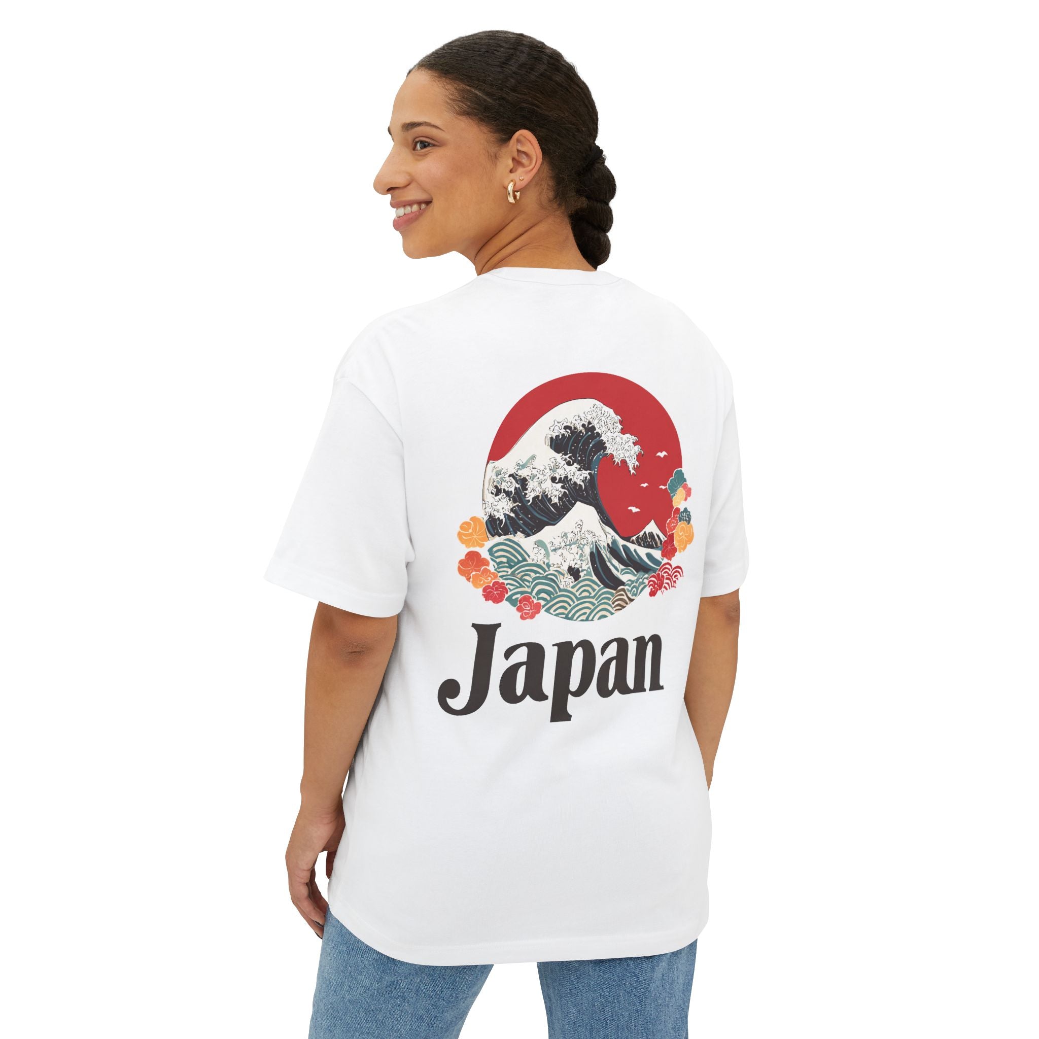 Copy of Japanese Wave Art Unisex Oversized Boxy Tee, Casual Streetwear, Vintage Graphic Tee, Summer Outfit, Gift for Art Lovers
