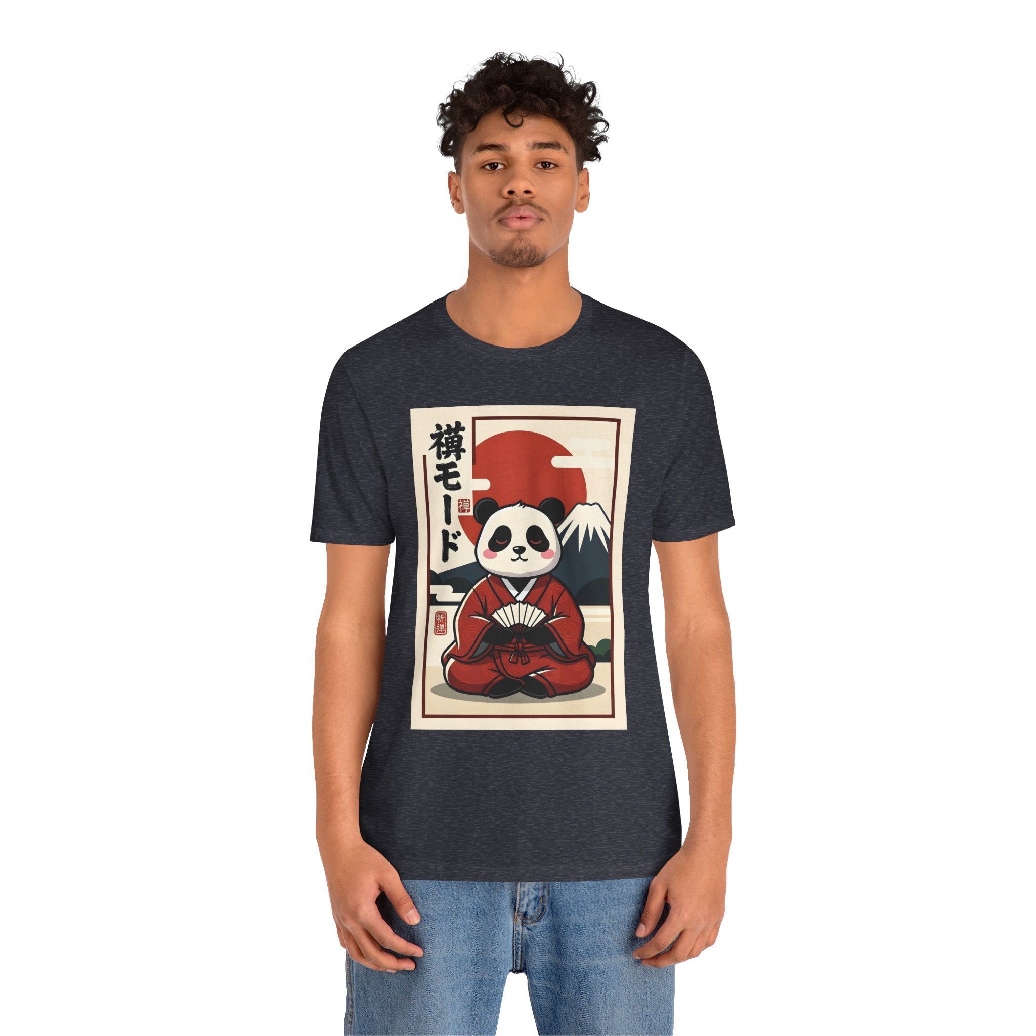 Panda Samurai Tee — Cute Japanese Ukiyo-e Style Graphic T-Shirt