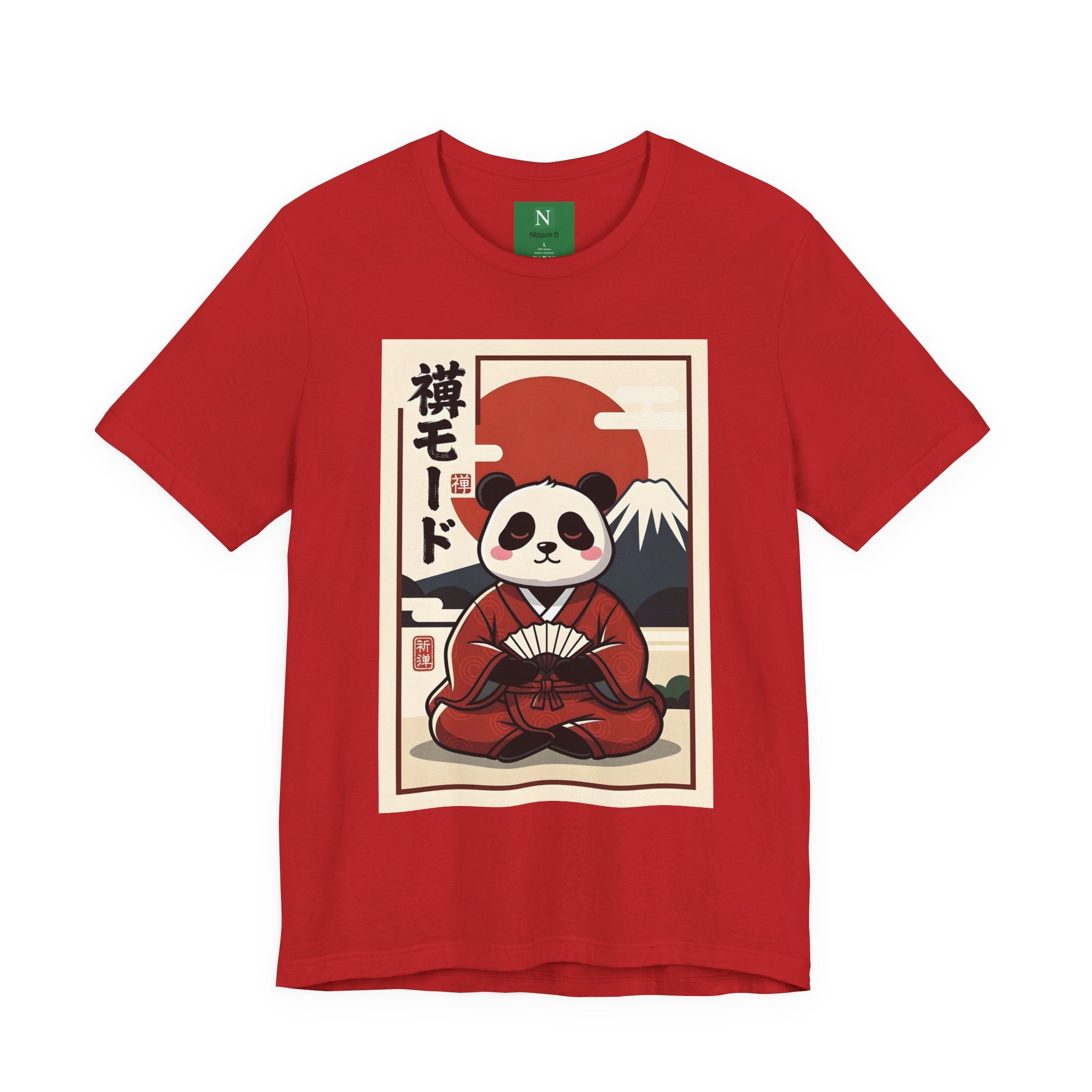 Panda Samurai Tee — Cute Japanese Ukiyo-e Style Graphic T-Shirt