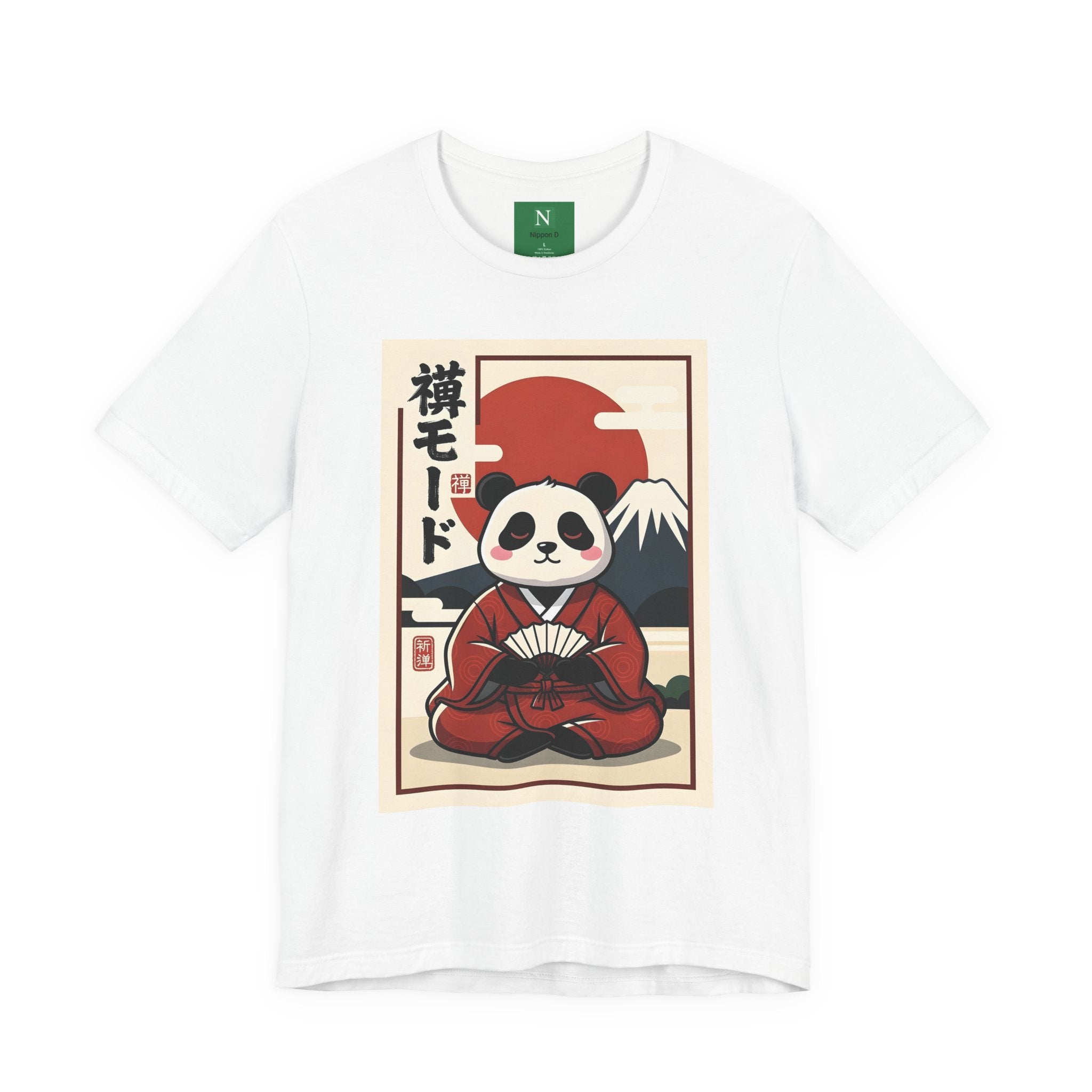 Panda Samurai Tee — Cute Japanese Ukiyo-e Style Graphic T-Shirt