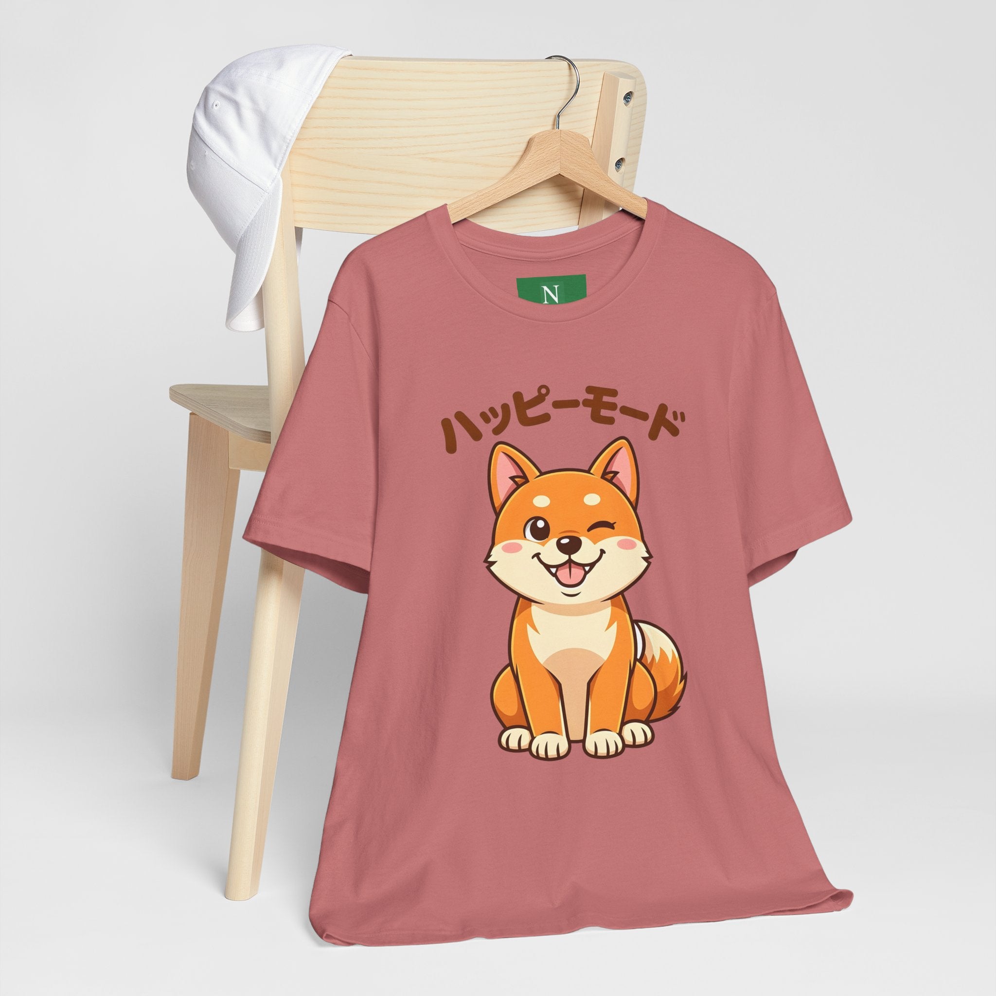 Happy Mode Shiba Inu T‑Shirt — Cute Japanese Kawaii Dog Tee