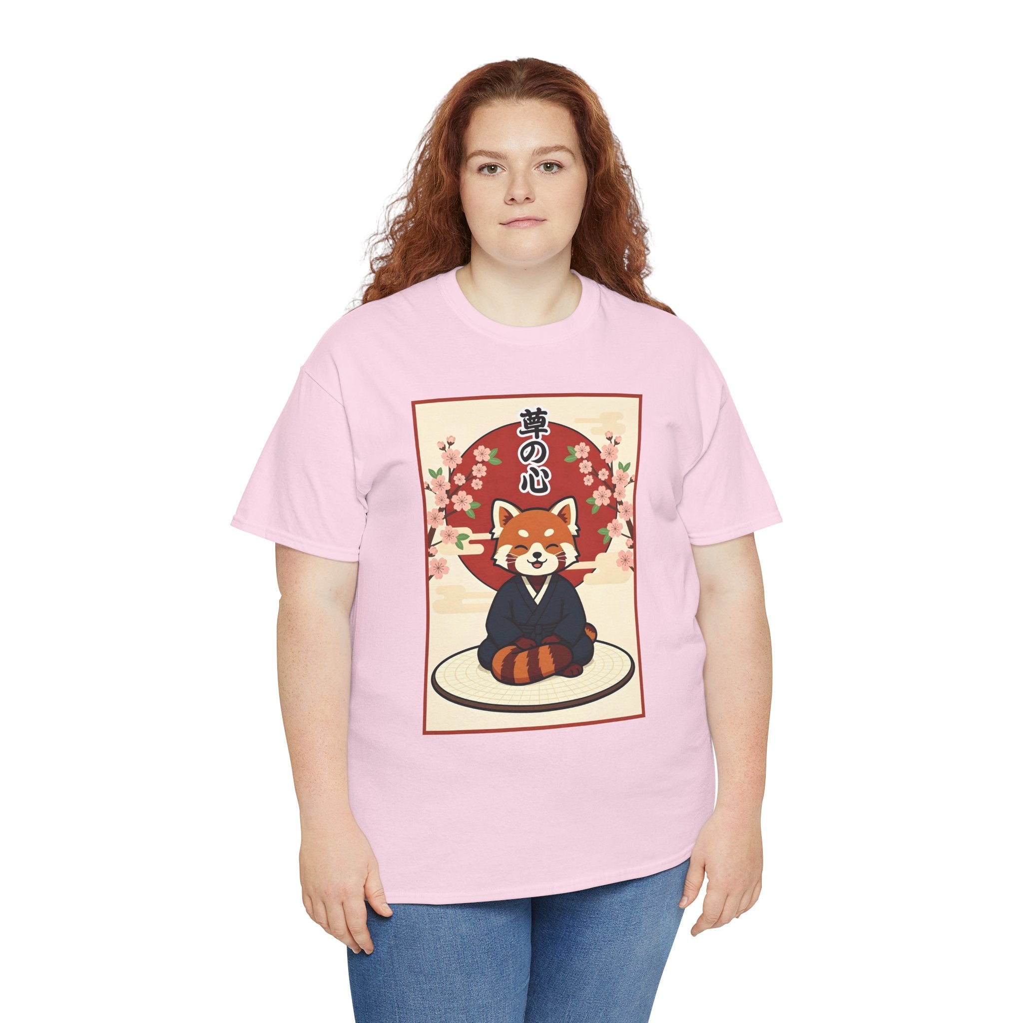 Red Panda Zen T-Shirt — Cute Japanese-Inspired Meditation Design