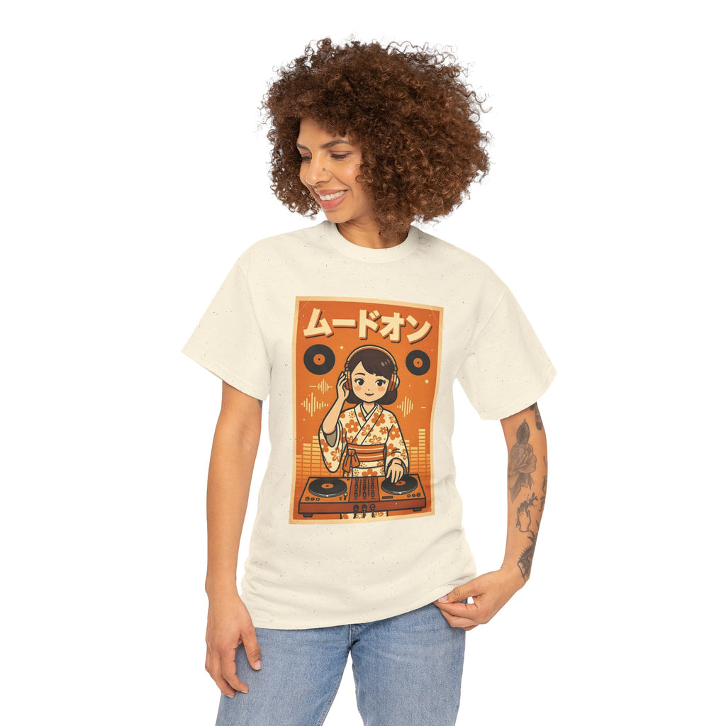 DJ Kimono T‑Shirt — Retro Japanese Anime Vinyl DJ Graphic Tee