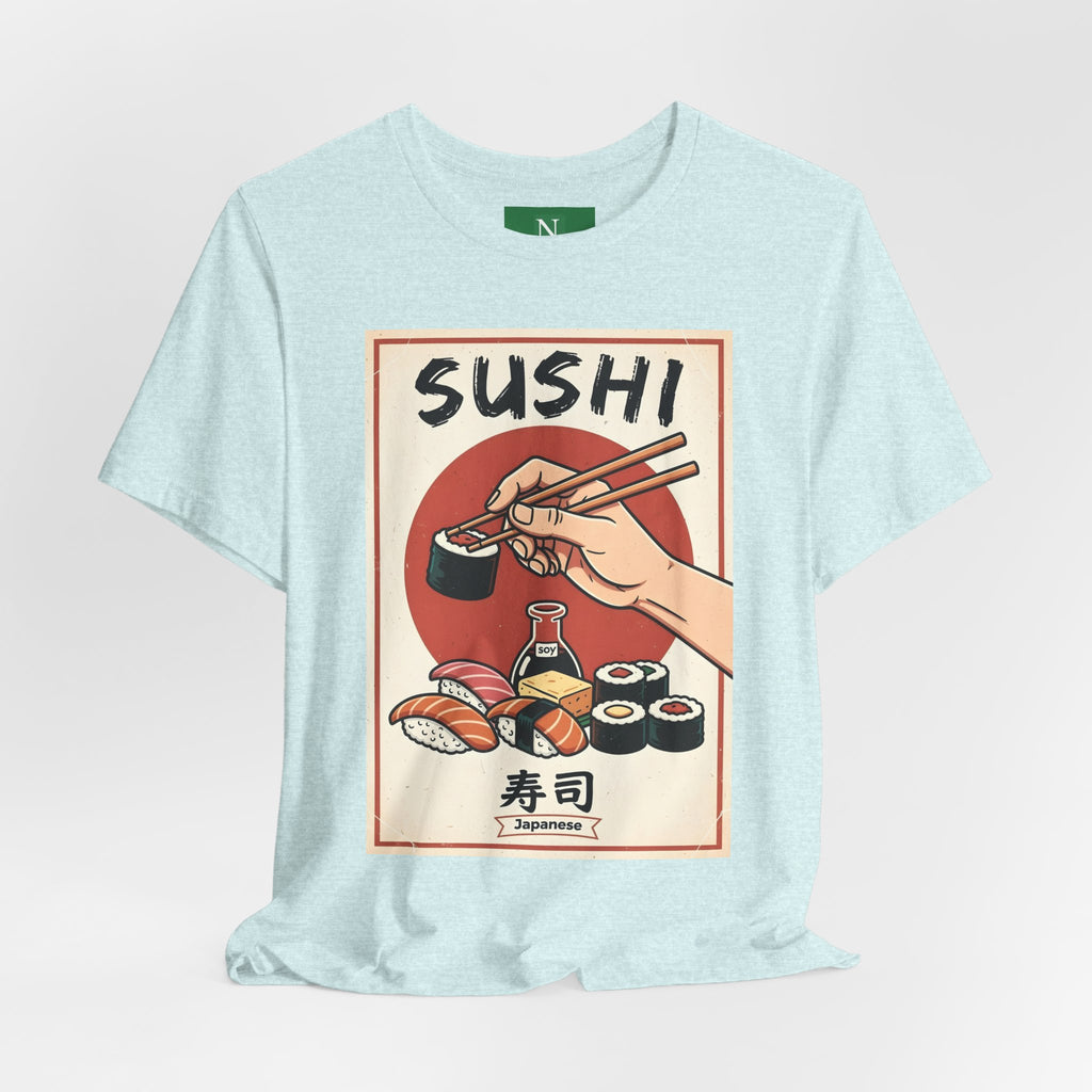 Sushi Poster Graphic Tee — Retro Japanese Sushi Shirt