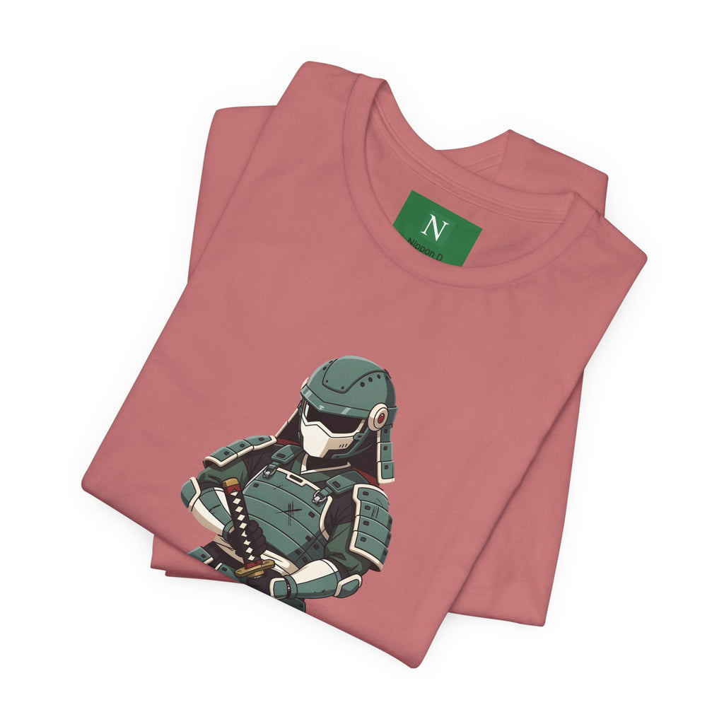 Samurai Cat T-Shirt – Cute Armored Kitty with Katana Graphic
