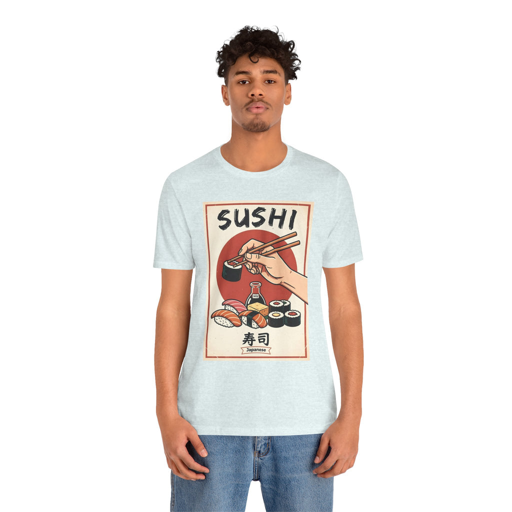 Sushi Poster Graphic Tee — Retro Japanese Sushi Shirt