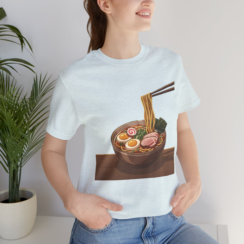 Ramen Bowl Graphic Tee – Chopsticks & Noodles Japanese Food T-Shirt