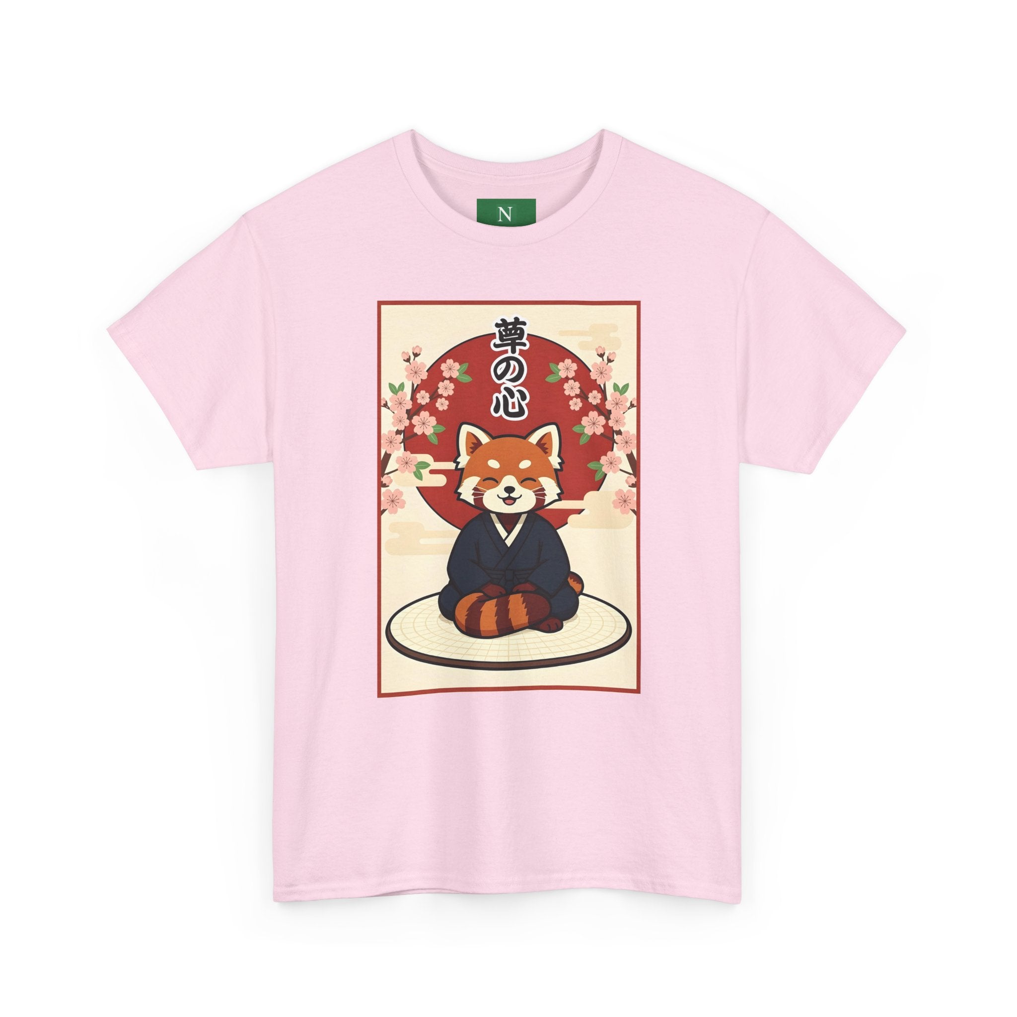 Red Panda Zen T-Shirt — Cute Japanese-Inspired Meditation Design