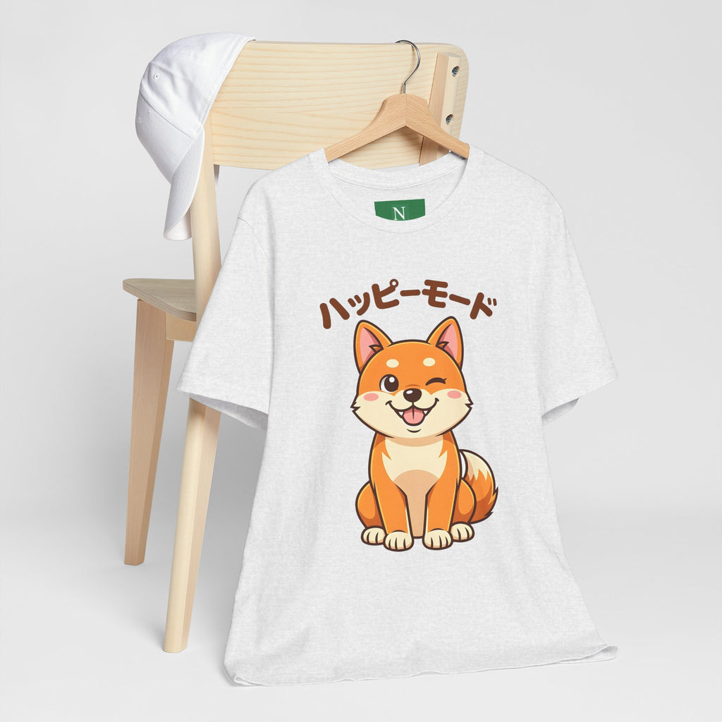 Happy Mode Shiba Inu T‑Shirt — Cute Japanese Kawaii Dog Tee