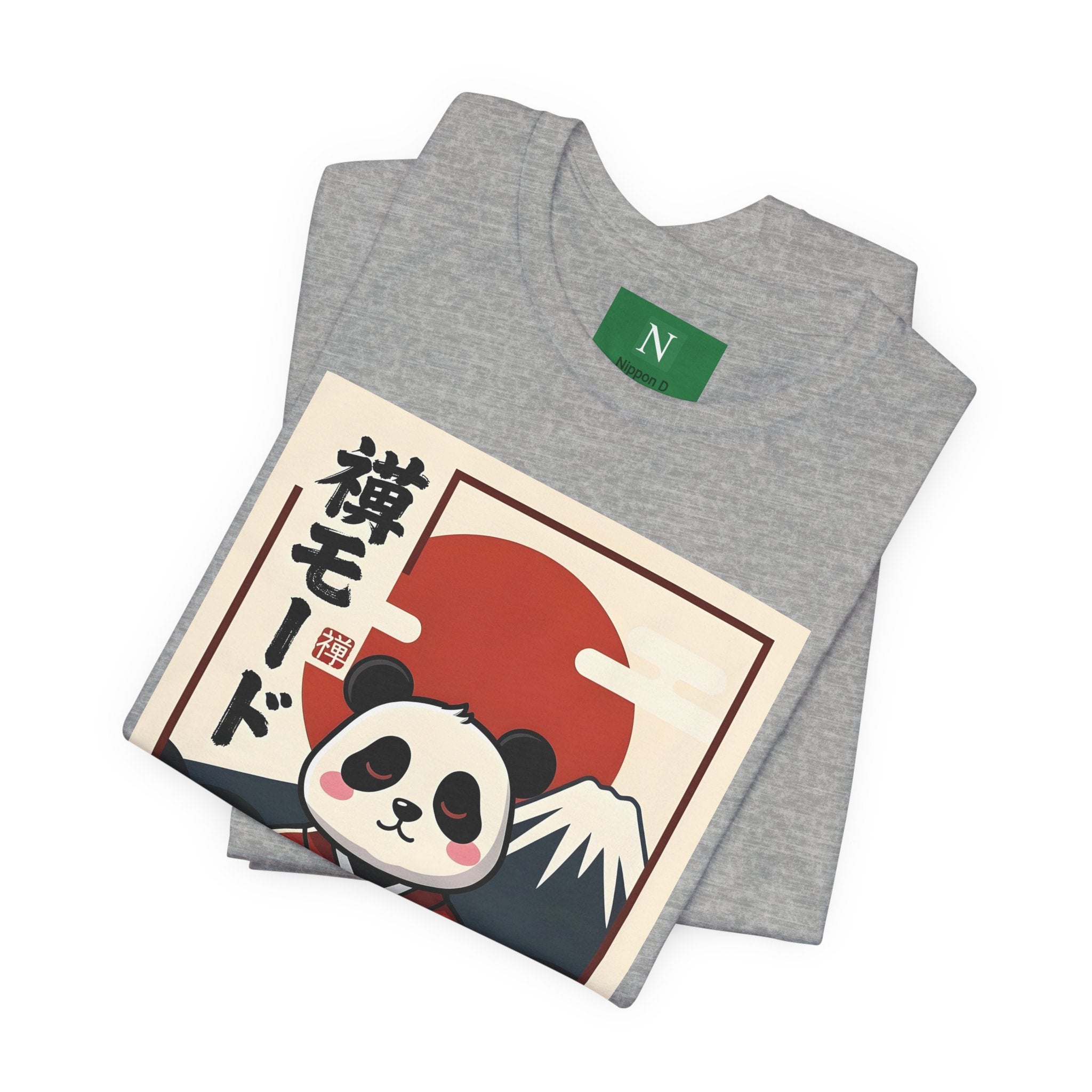 Panda Samurai Tee — Cute Japanese Ukiyo-e Style Graphic T-Shirt