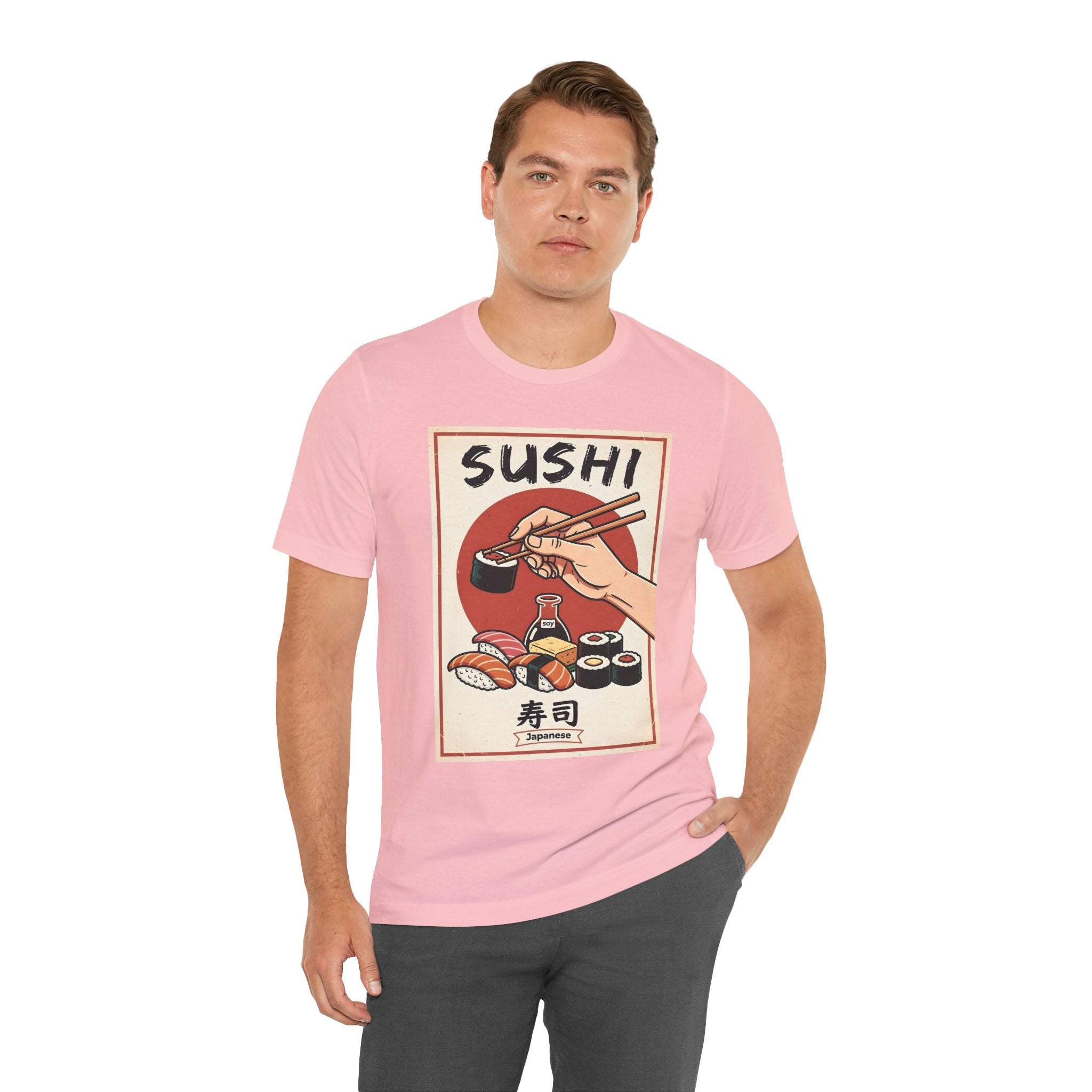 Sushi Poster Graphic Tee — Retro Japanese Sushi Shirt