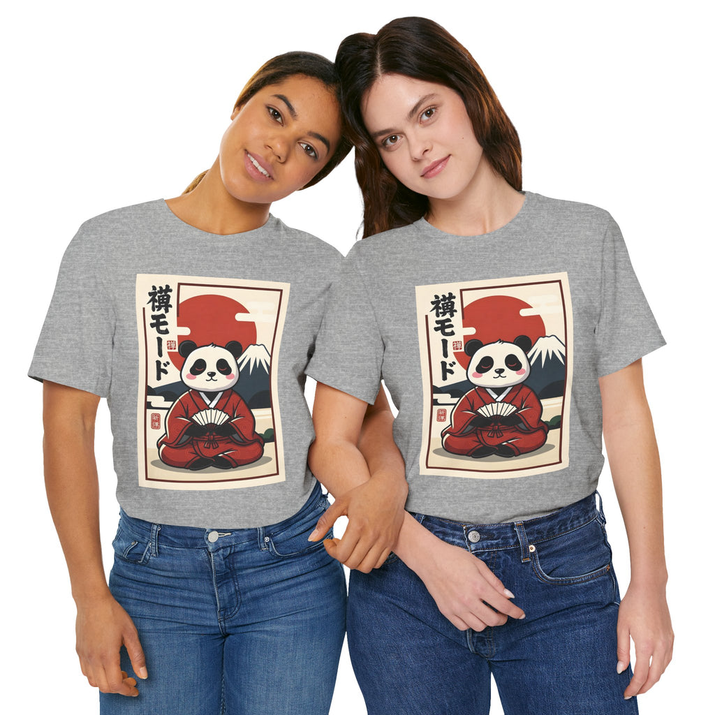 Panda Samurai Tee — Cute Japanese Ukiyo-e Style Graphic T-Shirt