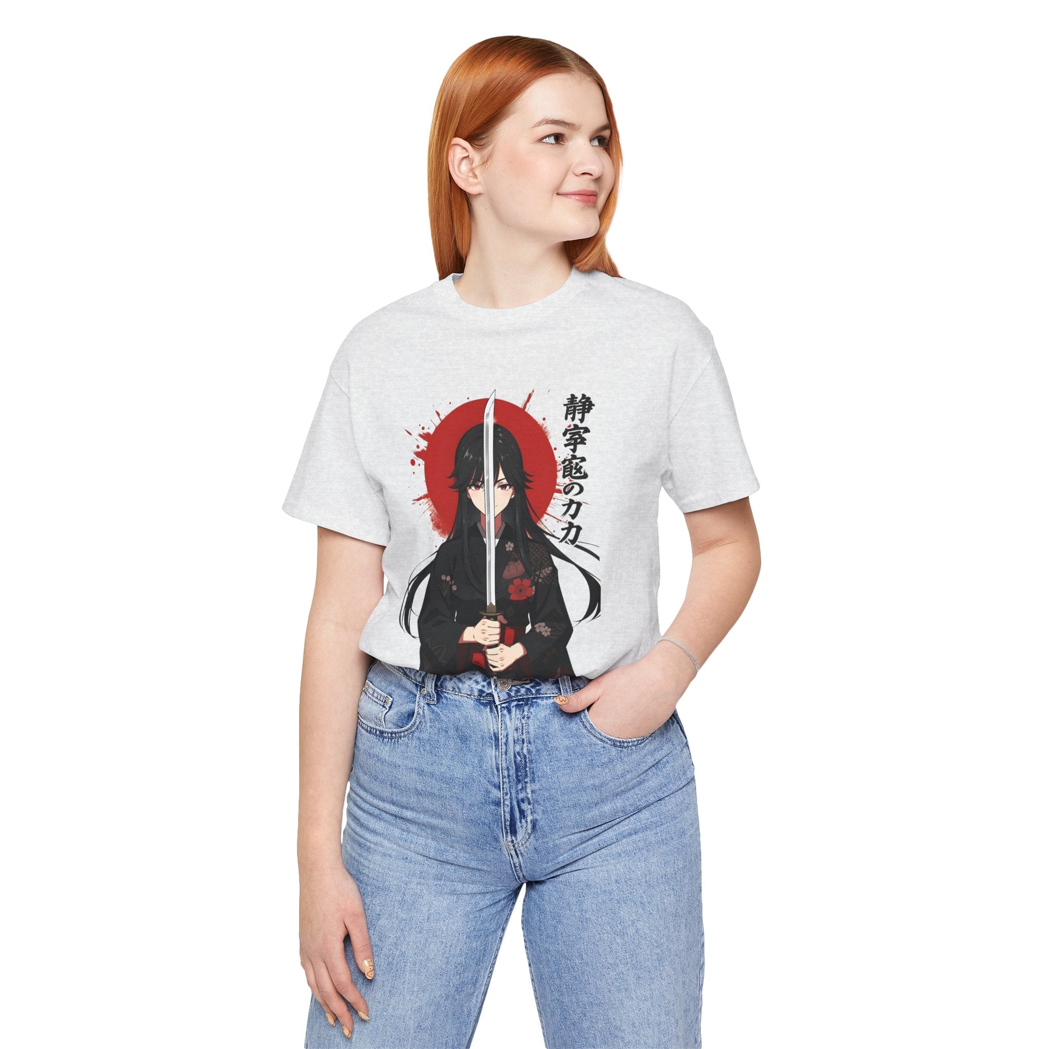 Samurai Girl Sword Tee — Japanese Anime Katana T-Shirt