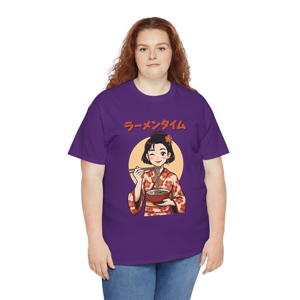 Ramen Time Tee — Cute Kimono Girl Eating Ramen Graphic T-Shirt