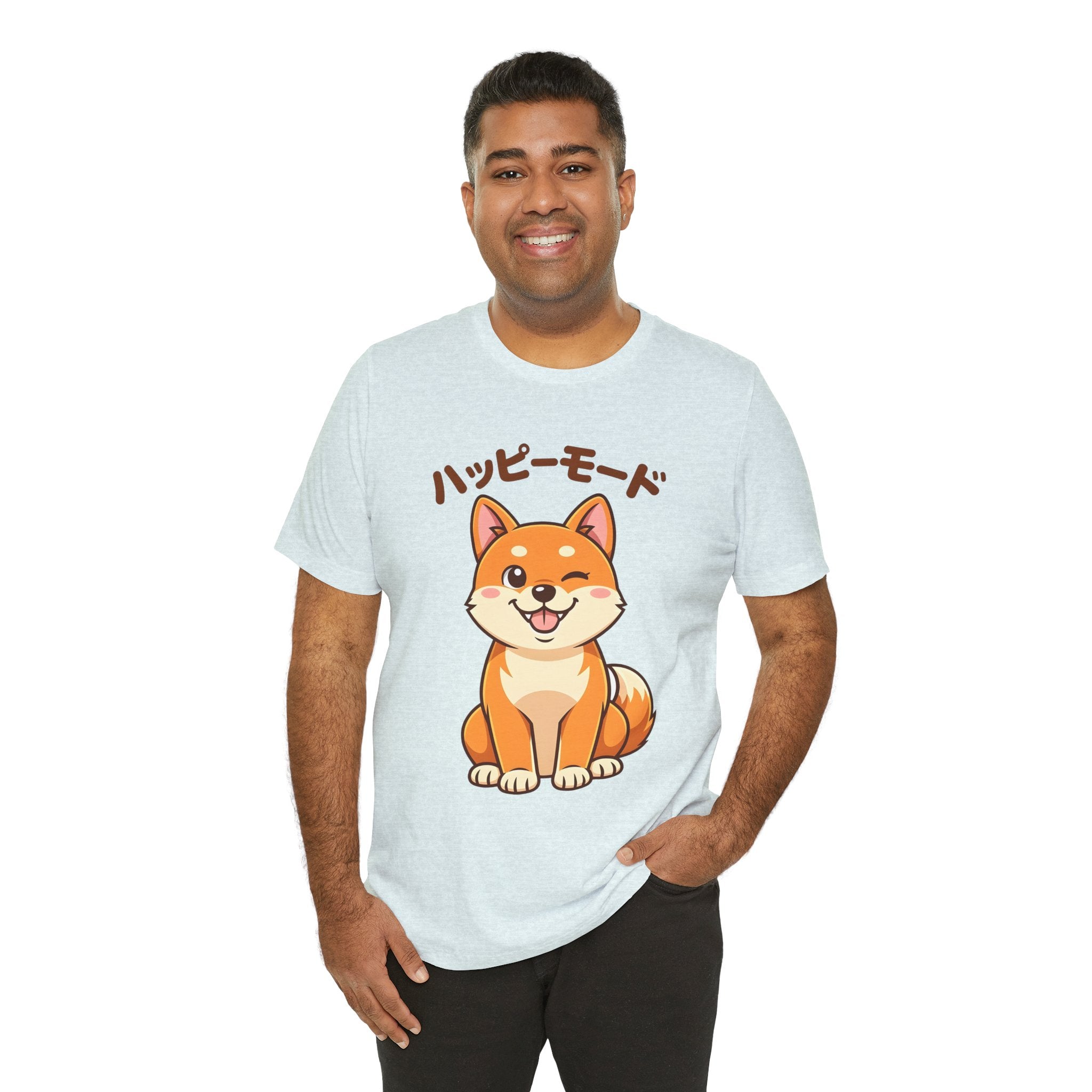 Happy Mode Shiba Inu T‑Shirt — Cute Japanese Kawaii Dog Tee