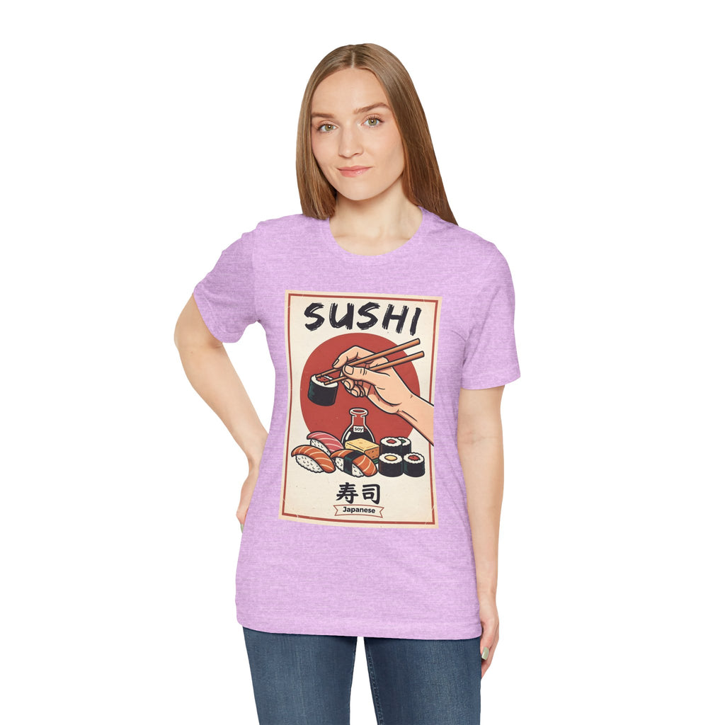 Sushi Poster Graphic Tee — Retro Japanese Sushi Shirt