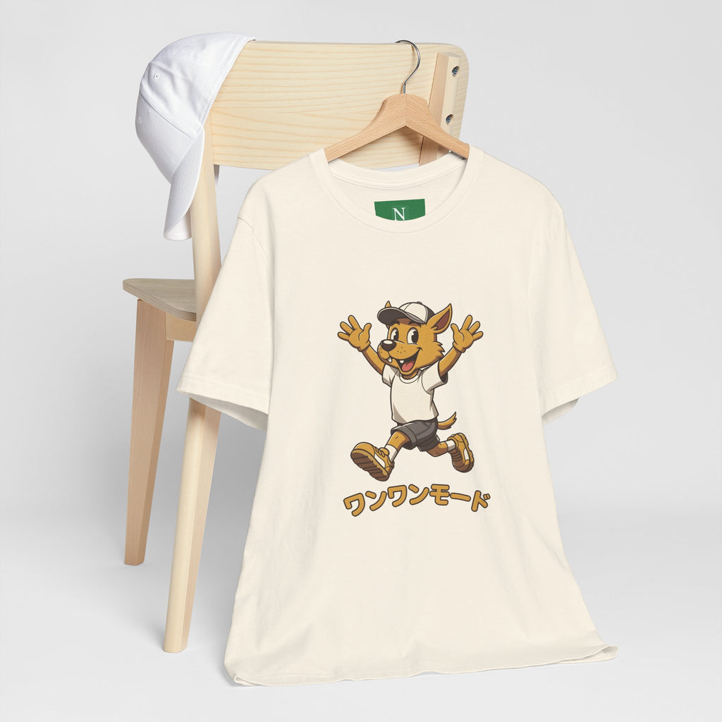 Happy Corgi Character Tee — ワンワンモード (Dog Mode) Cute Cartoon Shirt