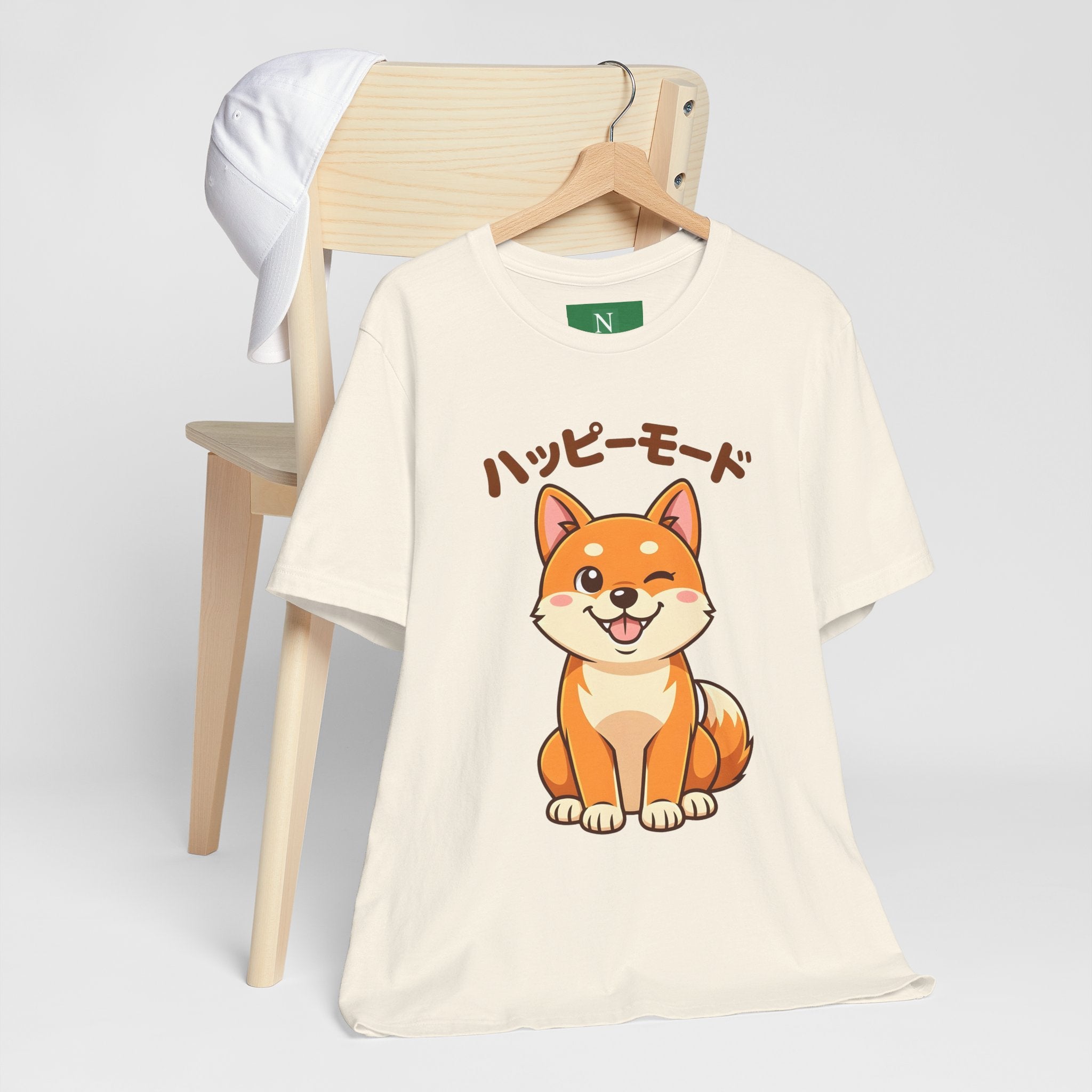 Happy Mode Shiba Inu T‑Shirt — Cute Japanese Kawaii Dog Tee
