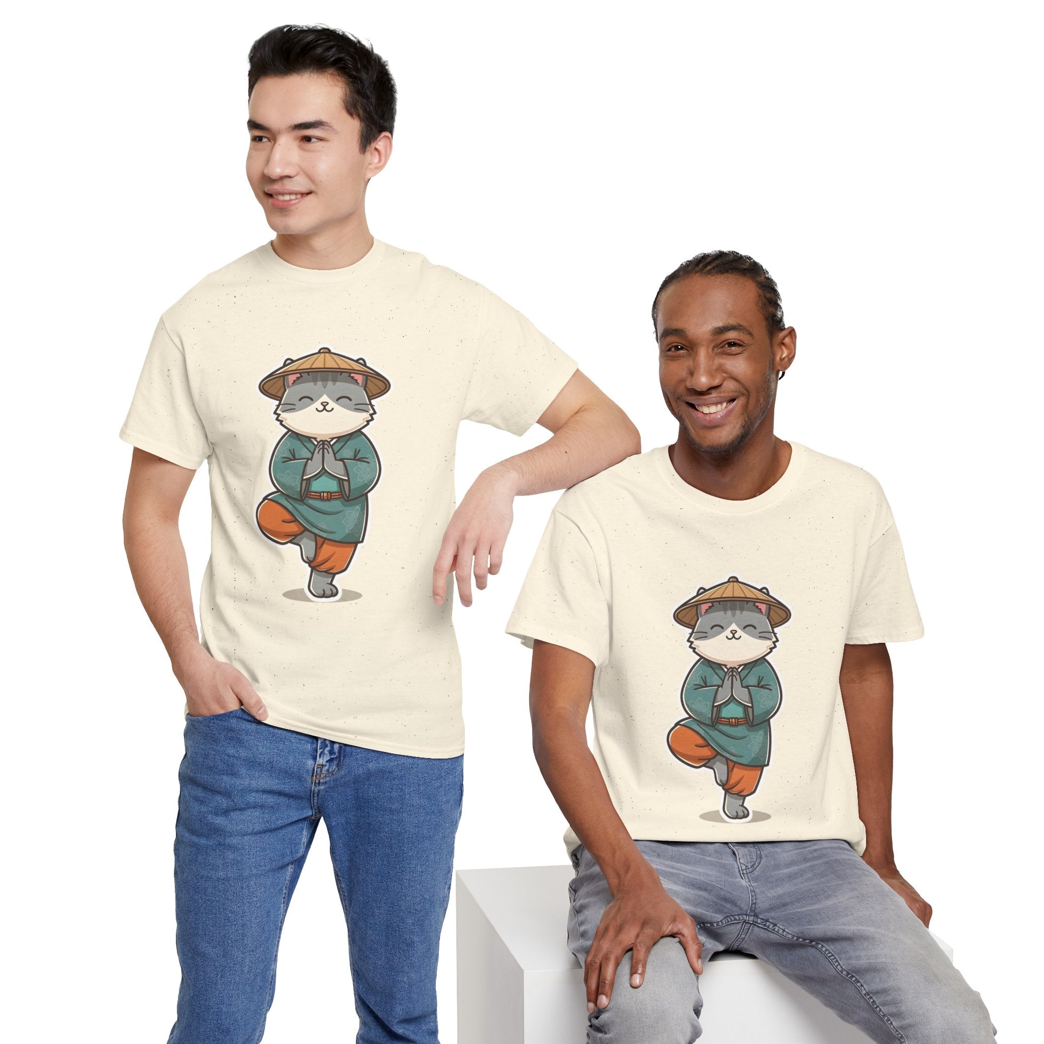 Meditating Cat Tee — Cute Zen Cat Yoga T-Shirt