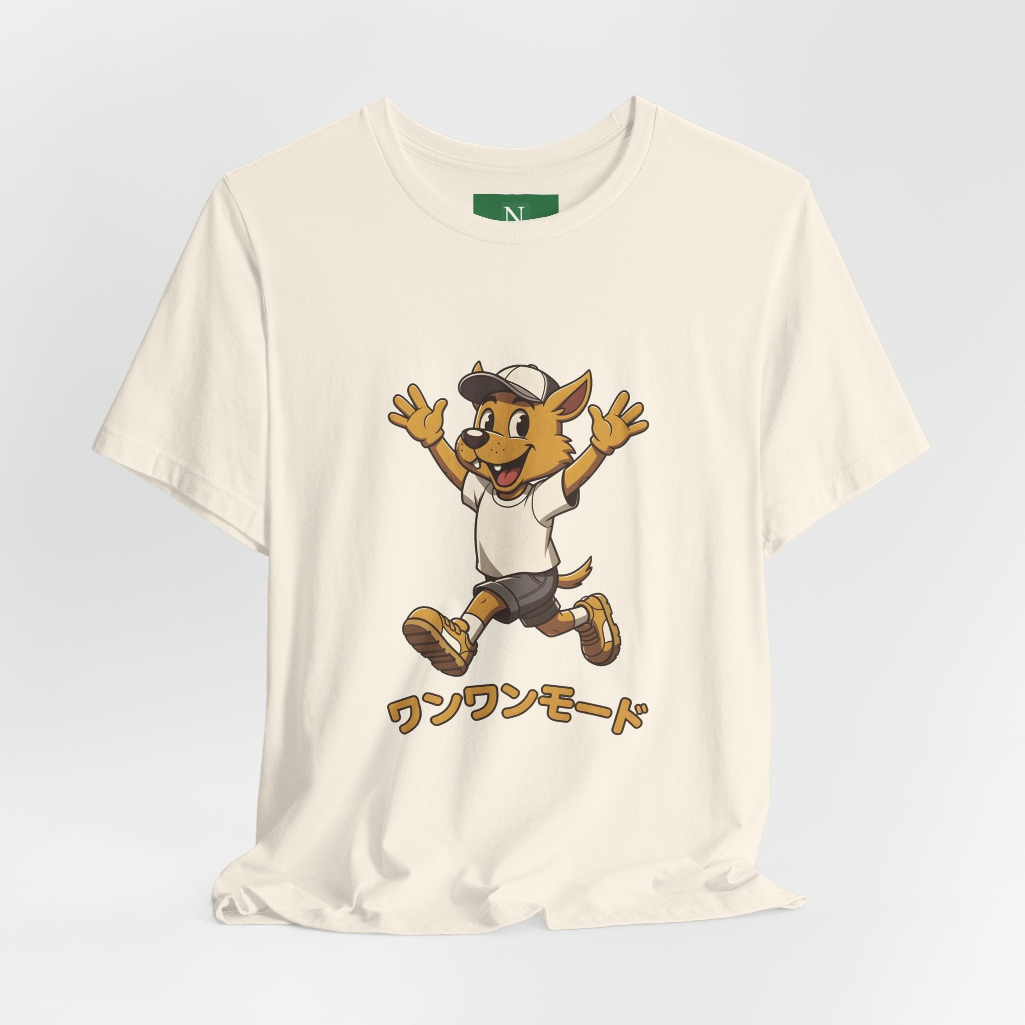 Happy Corgi Character Tee — ワンワンモード (Dog Mode) Cute Cartoon Shirt