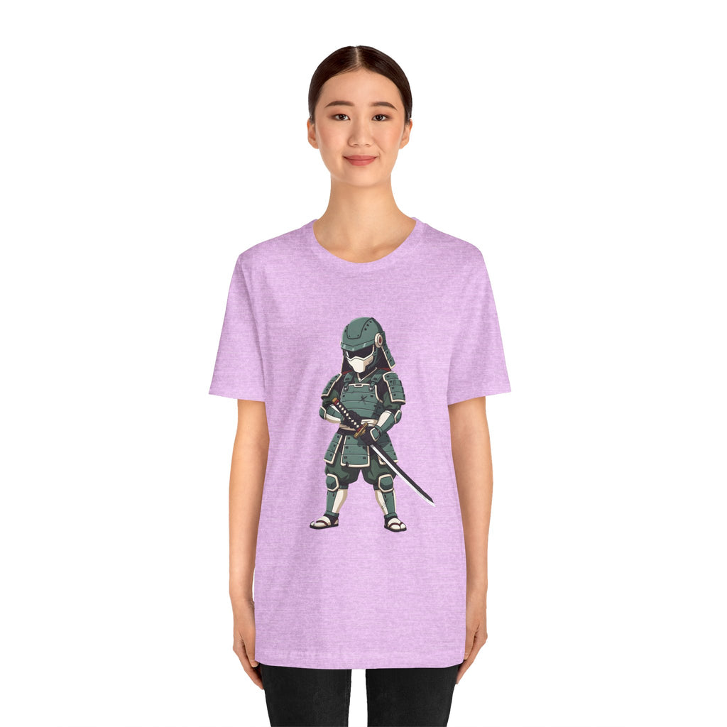 Samurai Cat T-Shirt – Cute Armored Kitty with Katana Graphic