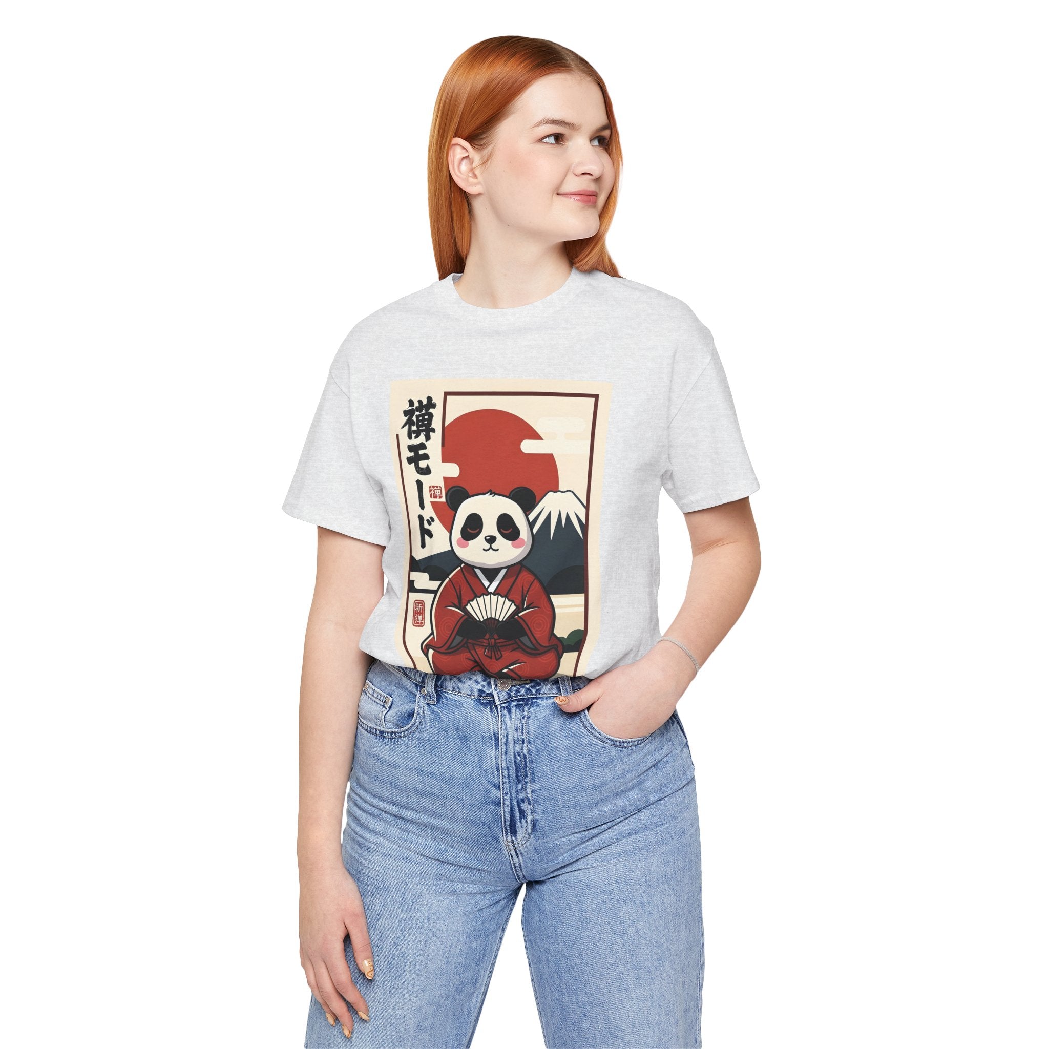 Panda Samurai Tee — Cute Japanese Ukiyo-e Style Graphic T-Shirt
