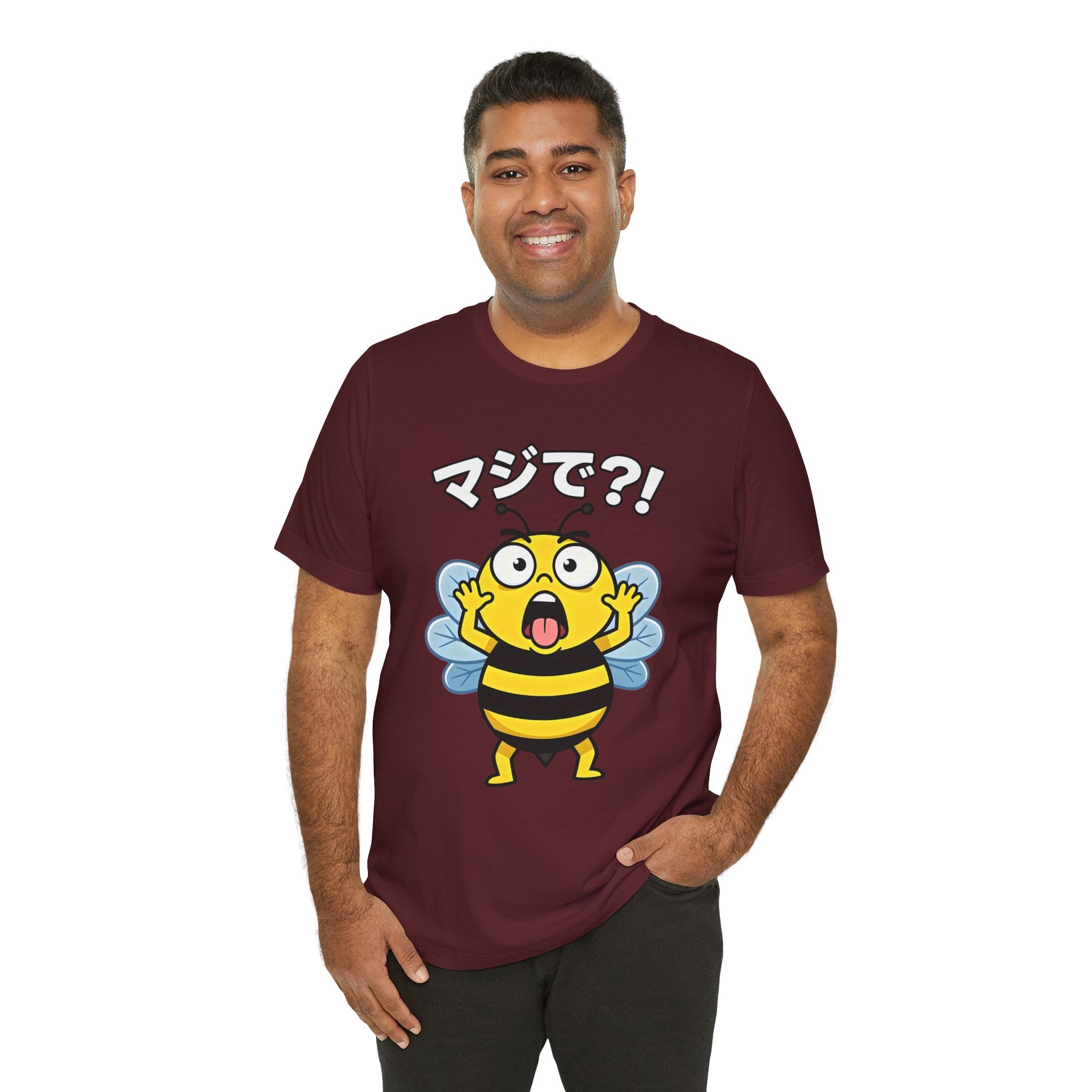 Surprised Bee Tee – マジで?! Cute Japanese Cartoon Graphic T-Shirt