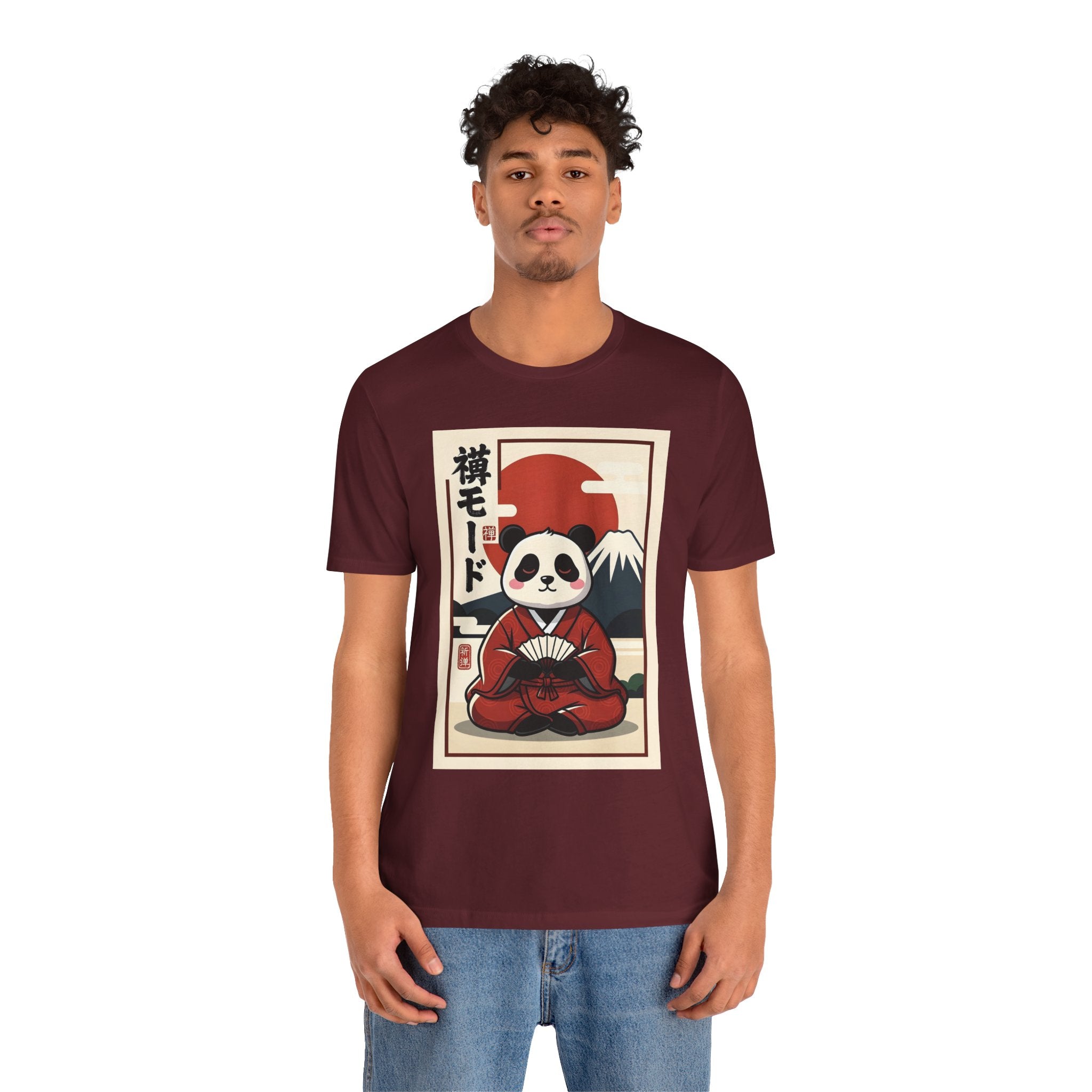 Panda Samurai Tee — Cute Japanese Ukiyo-e Style Graphic T-Shirt