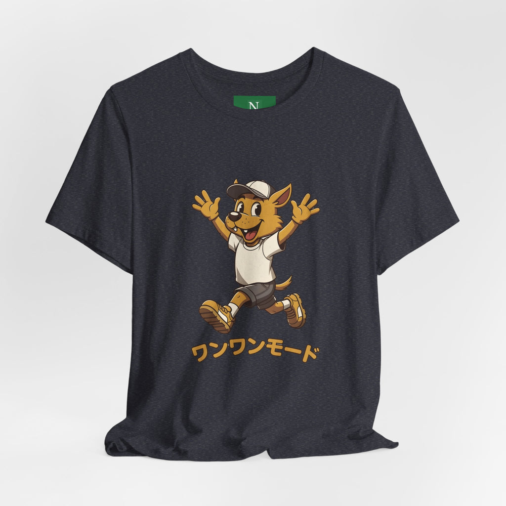 Happy Corgi Character Tee — ワンワンモード (Dog Mode) Cute Cartoon Shirt