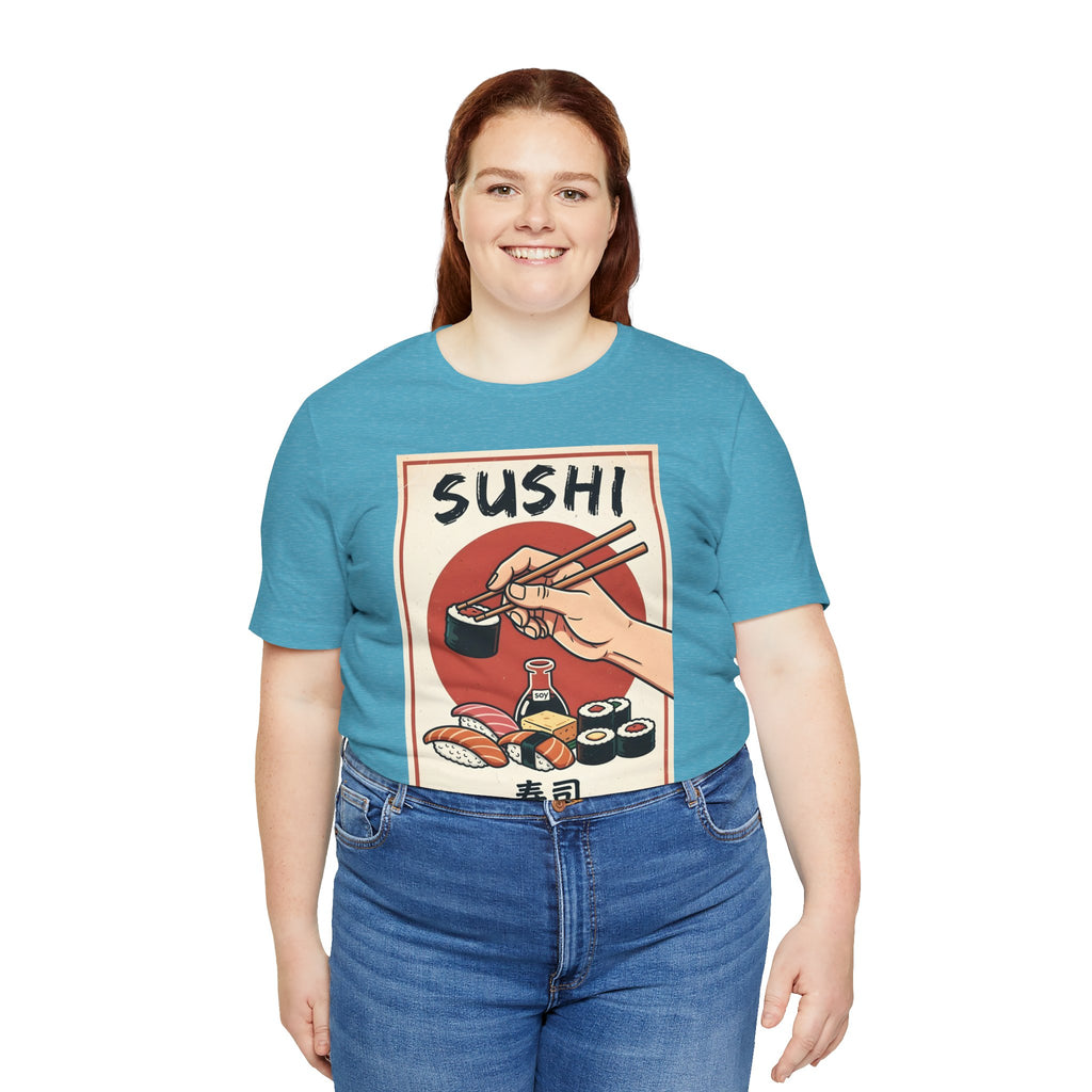 Sushi Poster Graphic Tee — Retro Japanese Sushi Shirt