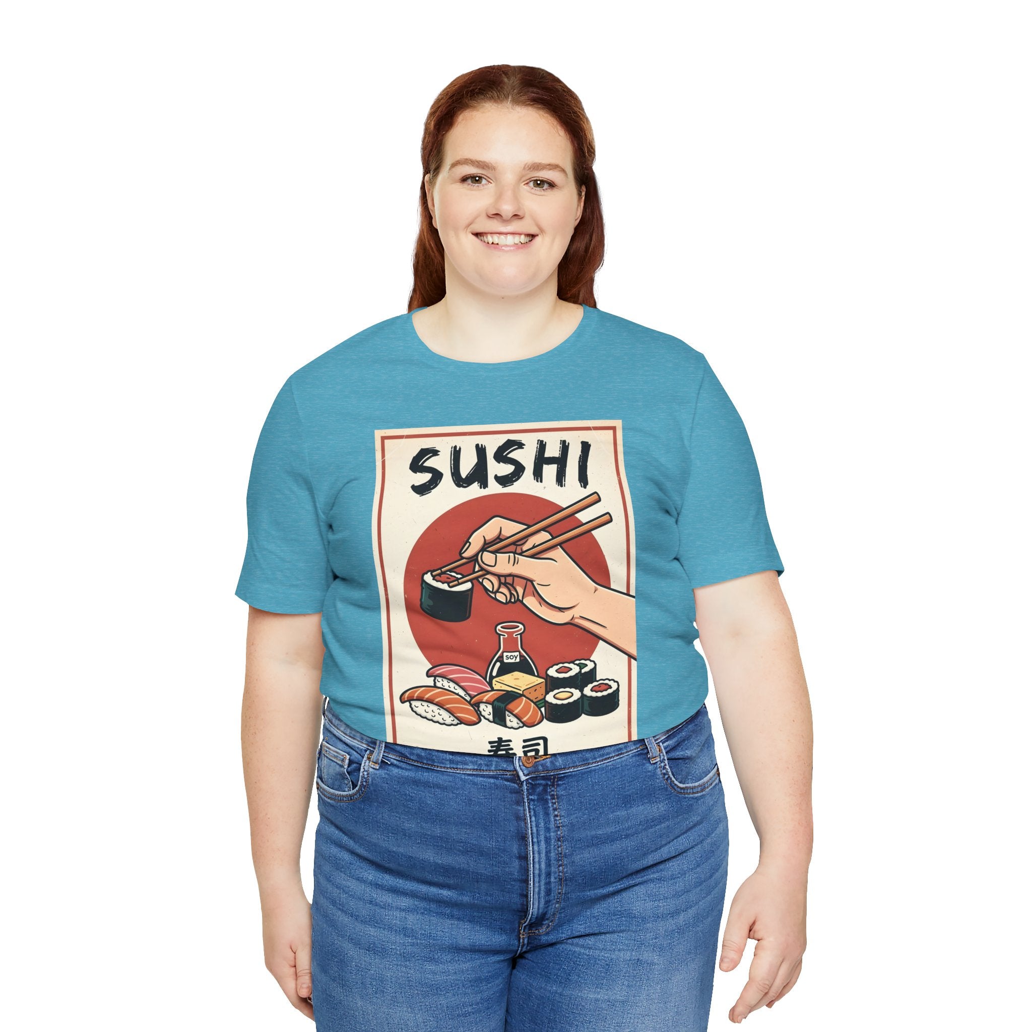 Sushi Poster Graphic Tee — Retro Japanese Sushi Shirt