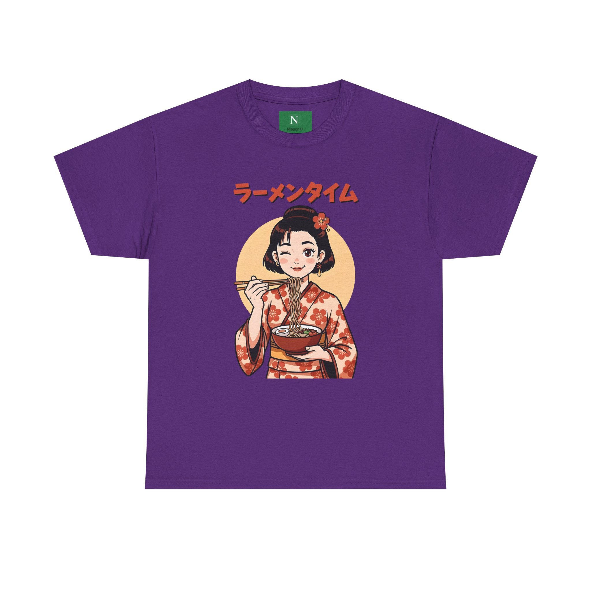 Ramen Time Tee — Cute Kimono Girl Eating Ramen Graphic T-Shirt