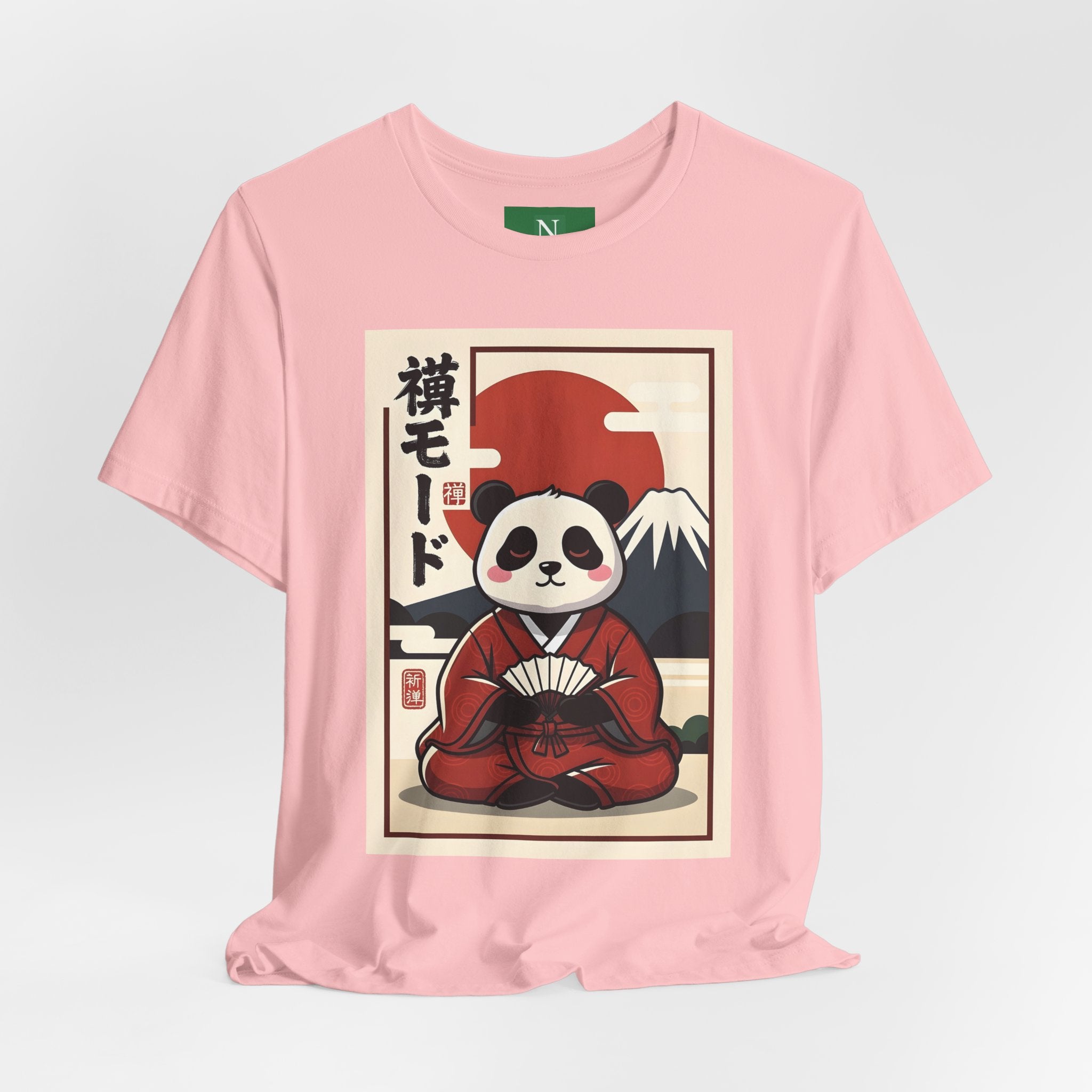 Panda Samurai Tee — Cute Japanese Ukiyo-e Style Graphic T-Shirt