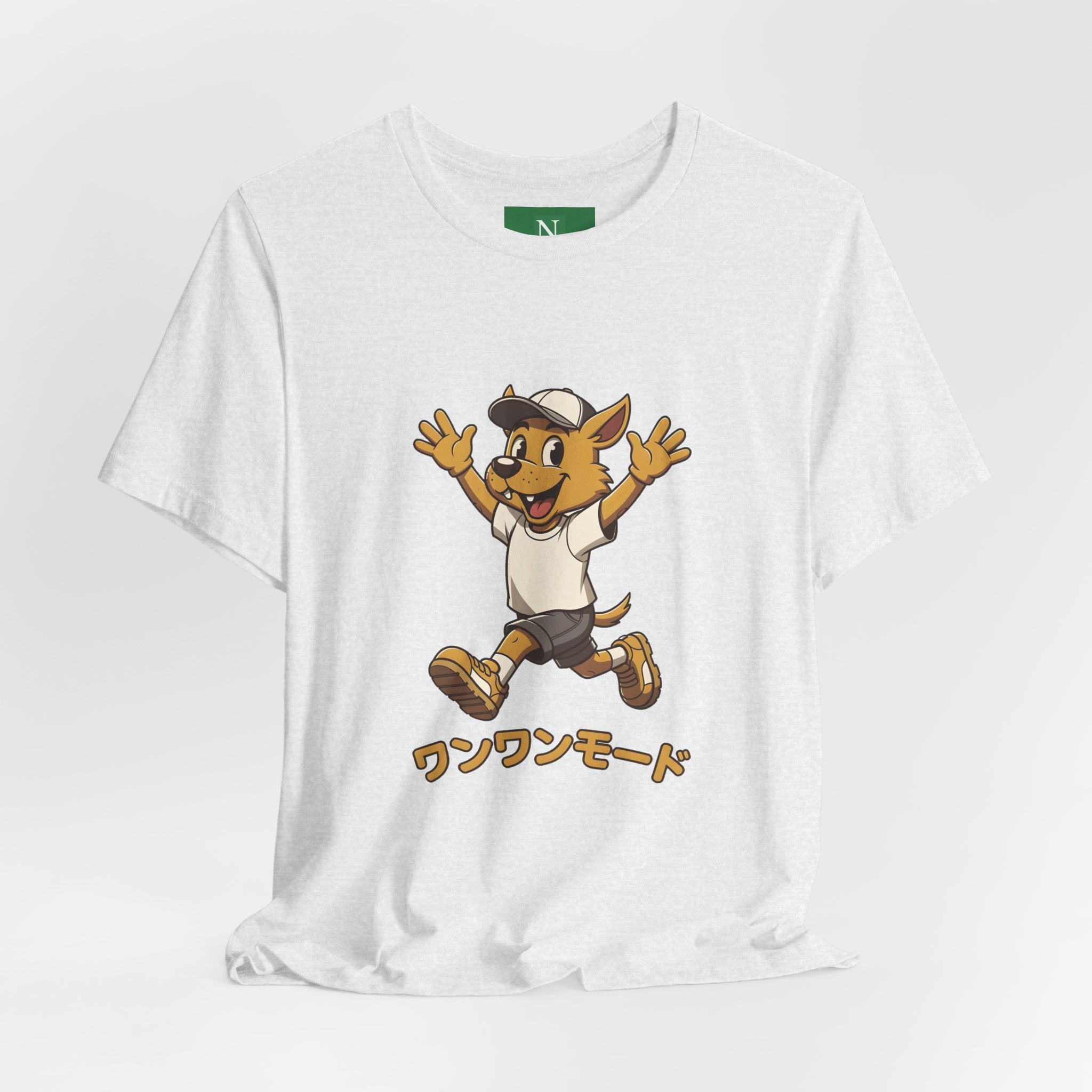 Happy Corgi Character Tee — ワンワンモード (Dog Mode) Cute Cartoon Shirt