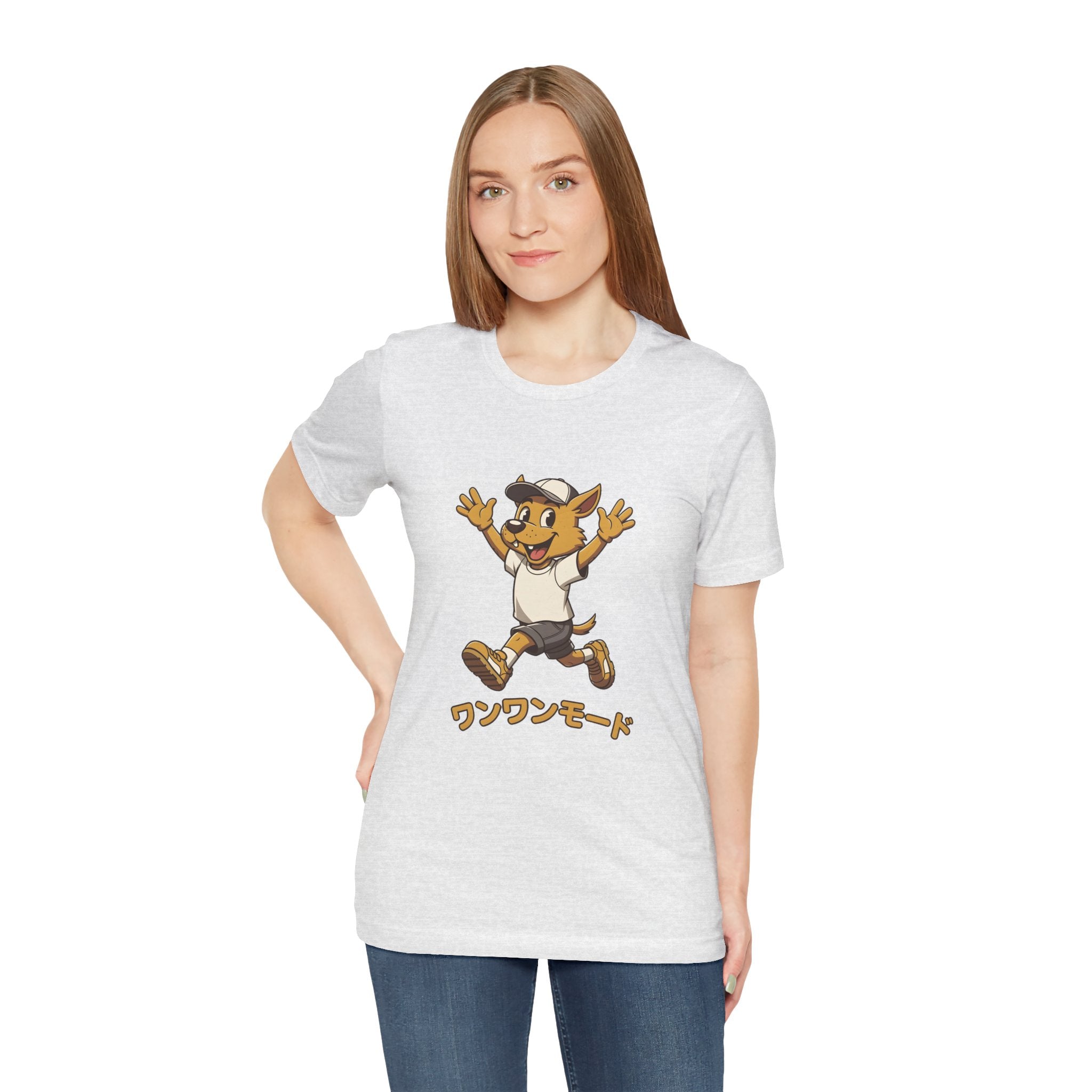 Happy Corgi Character Tee — ワンワンモード (Dog Mode) Cute Cartoon Shirt