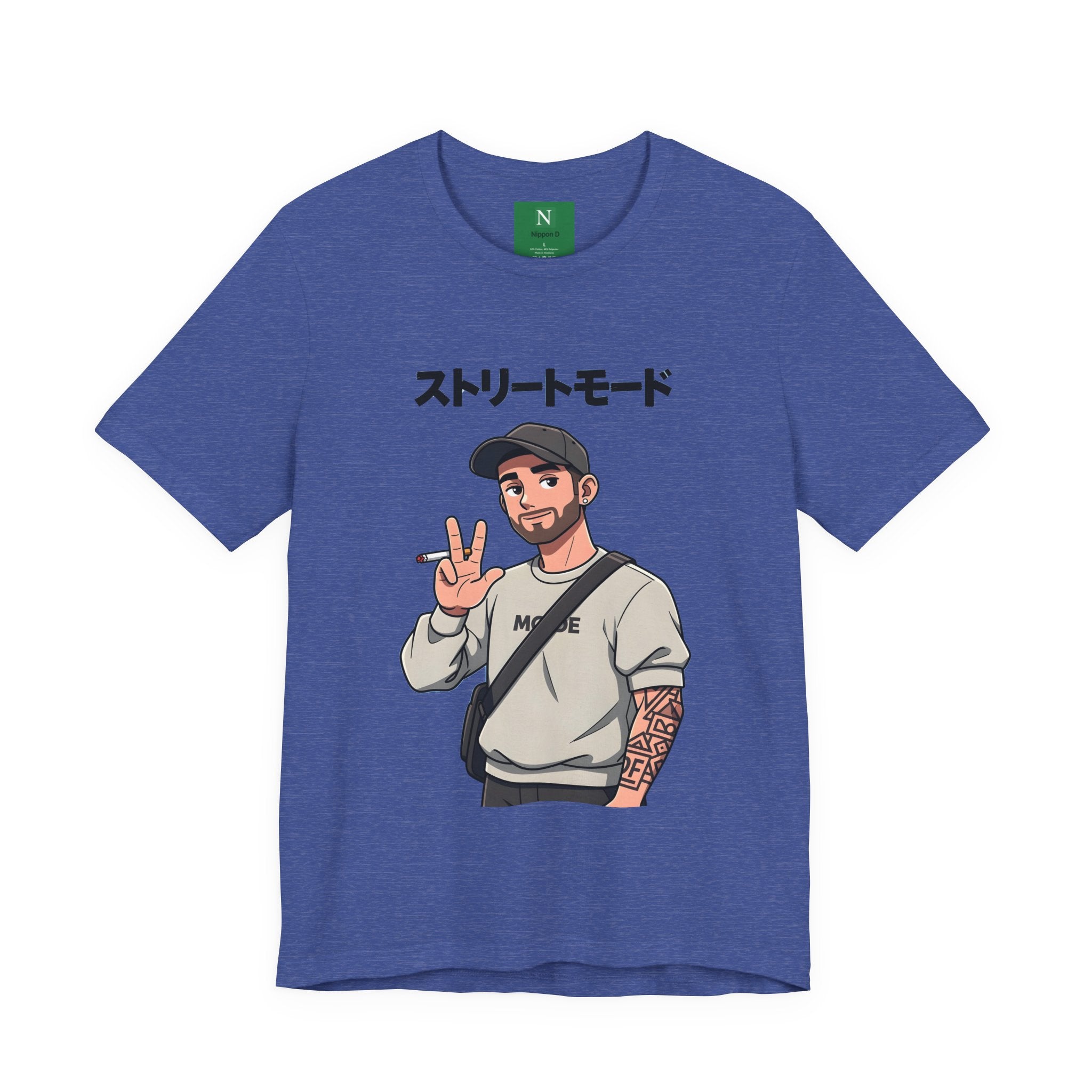Street Mode Graphic Tee — Japanese Text Casual Urban T-Shirt