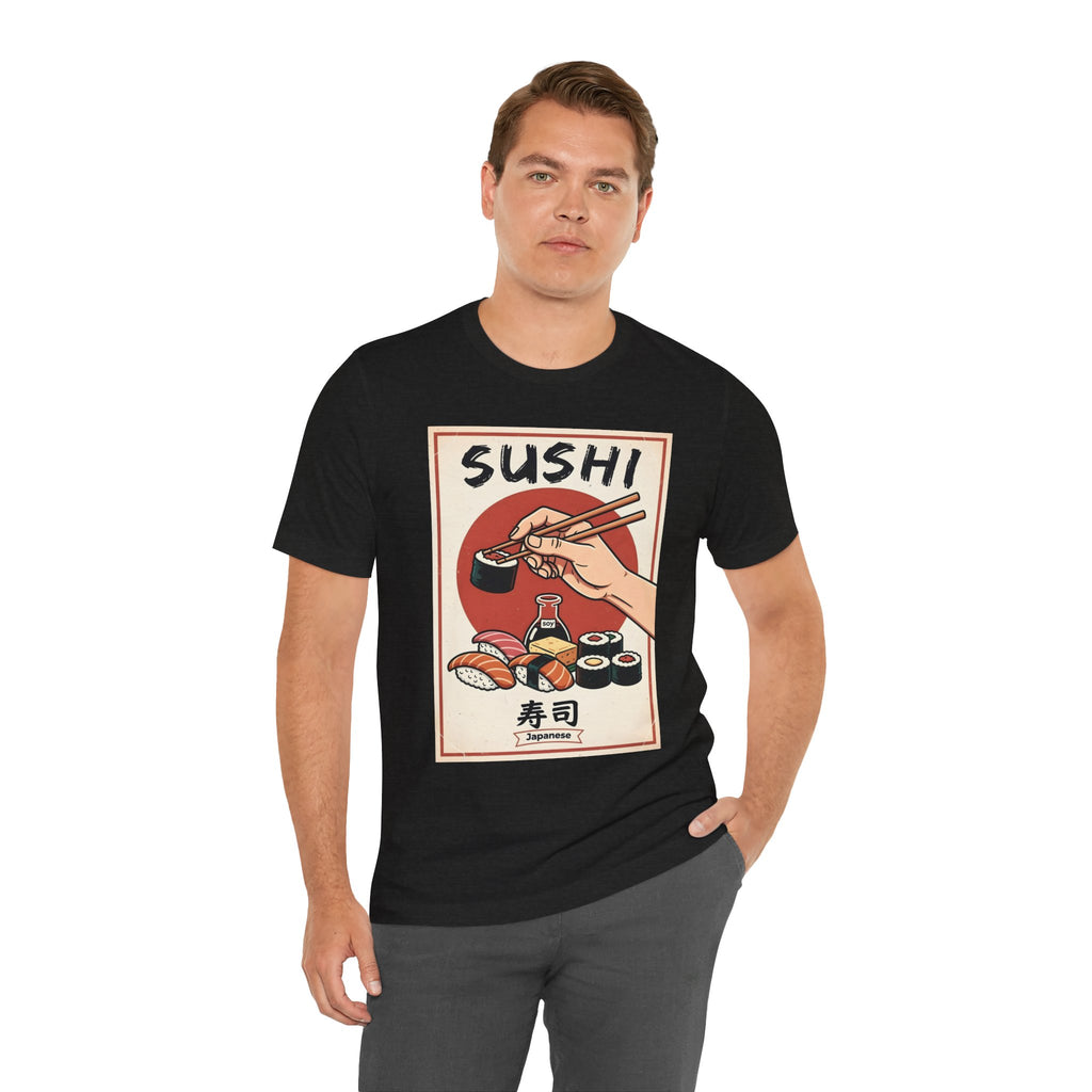 Sushi Poster Graphic Tee — Retro Japanese Sushi Shirt